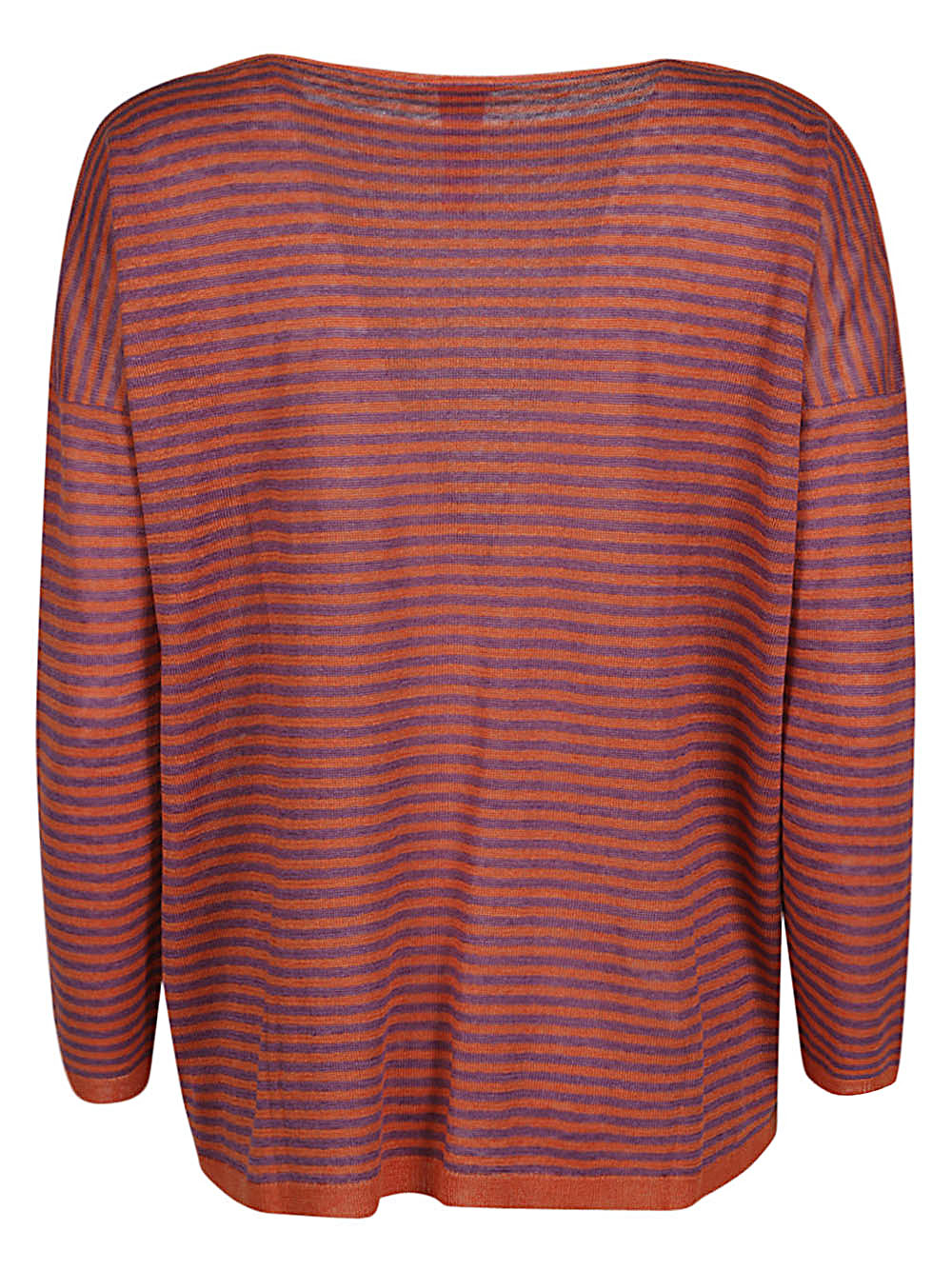 Alessandro Aste Women's Boat Neck Striped Linen Sweater
