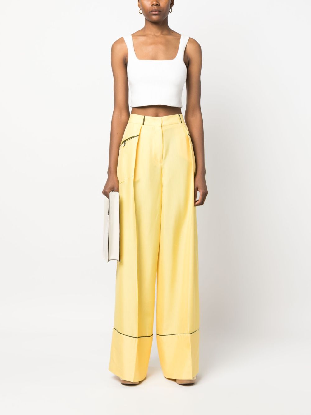 Bally Women's Silk Wide-Leg Trousers