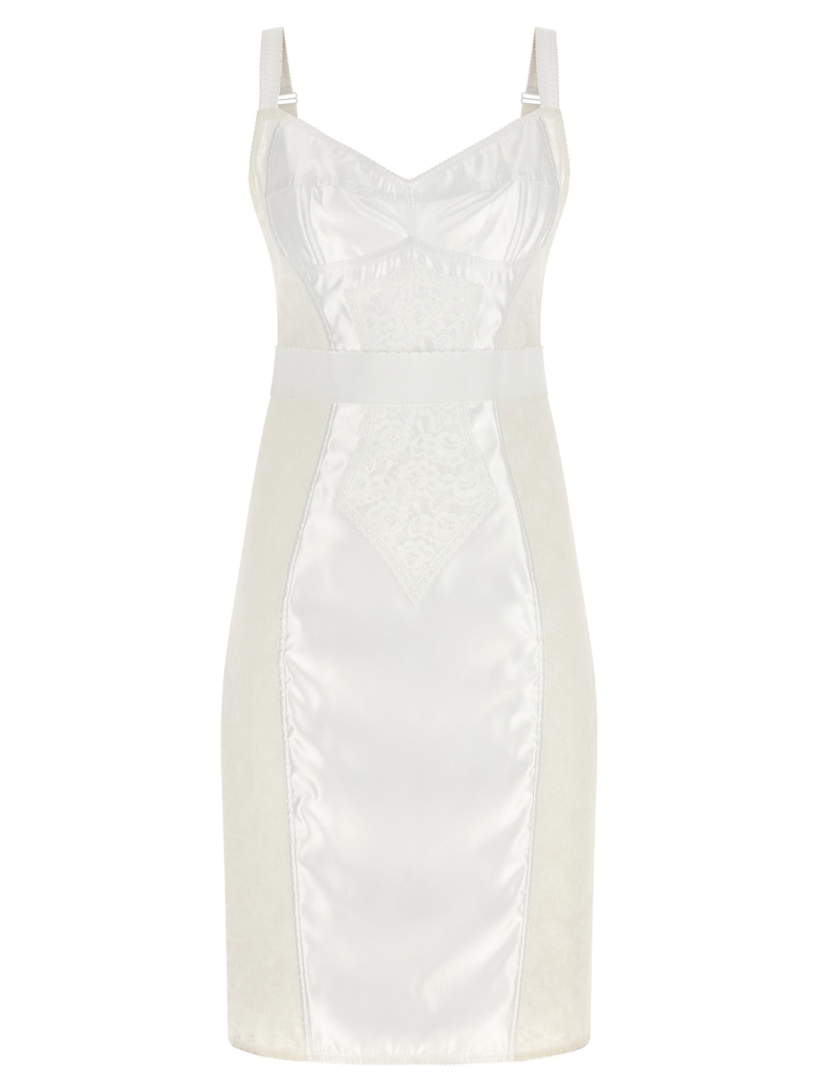 Dolce & Gabbana White Polyamide Midi Women's Dress