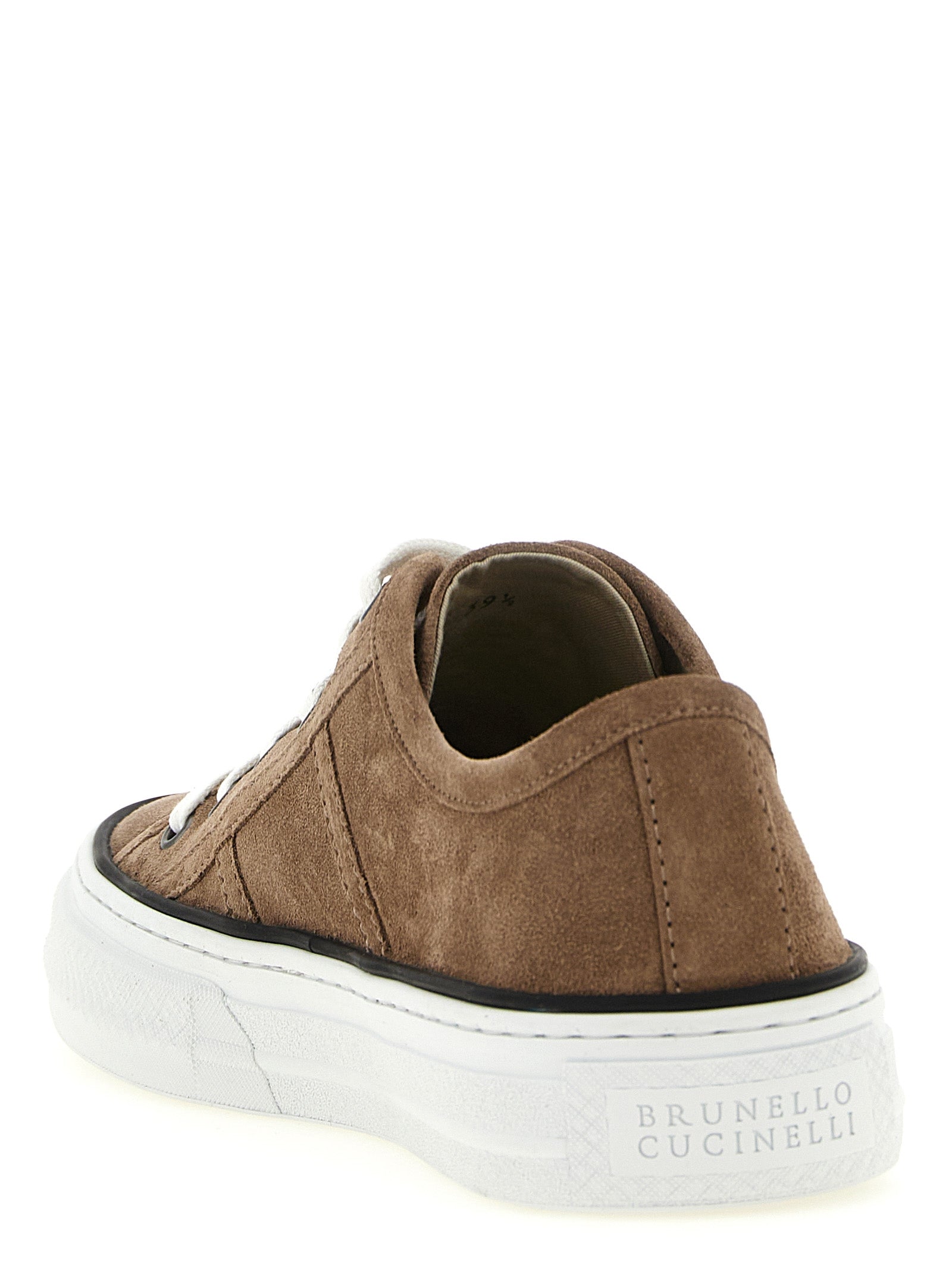 Brunello Cucinelli Brown Leather Low Top Women's Sneakers