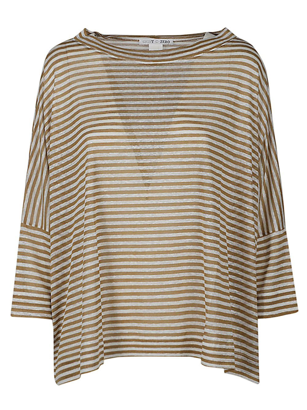 C-Zero Shirt Women's Linen Striped Sweater