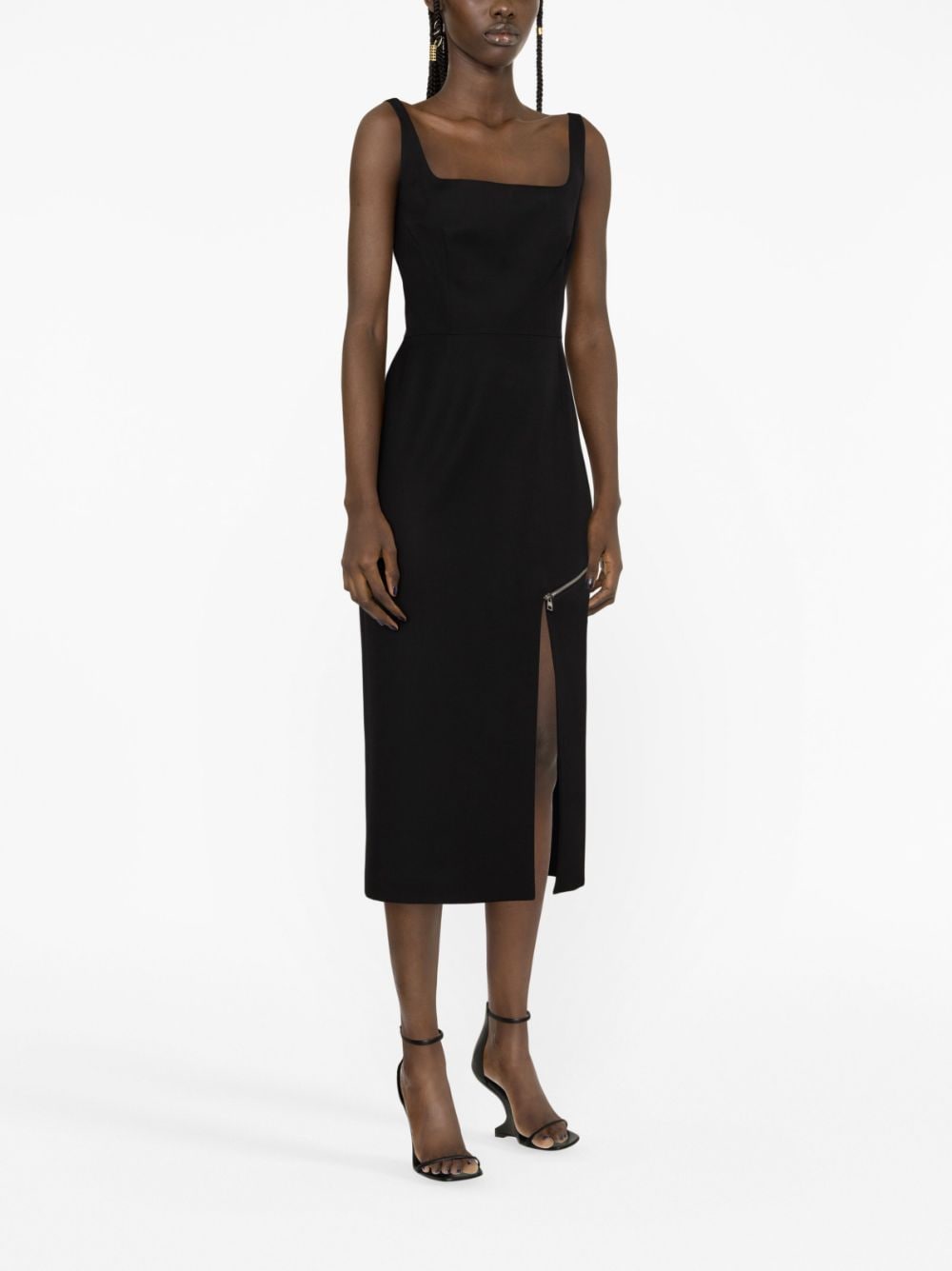 Alexander Mcqueen Women's Zip-Embellished Midi Dress