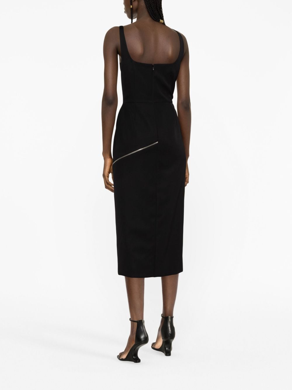 Alexander Mcqueen Women's Zip-Embellished Midi Dress