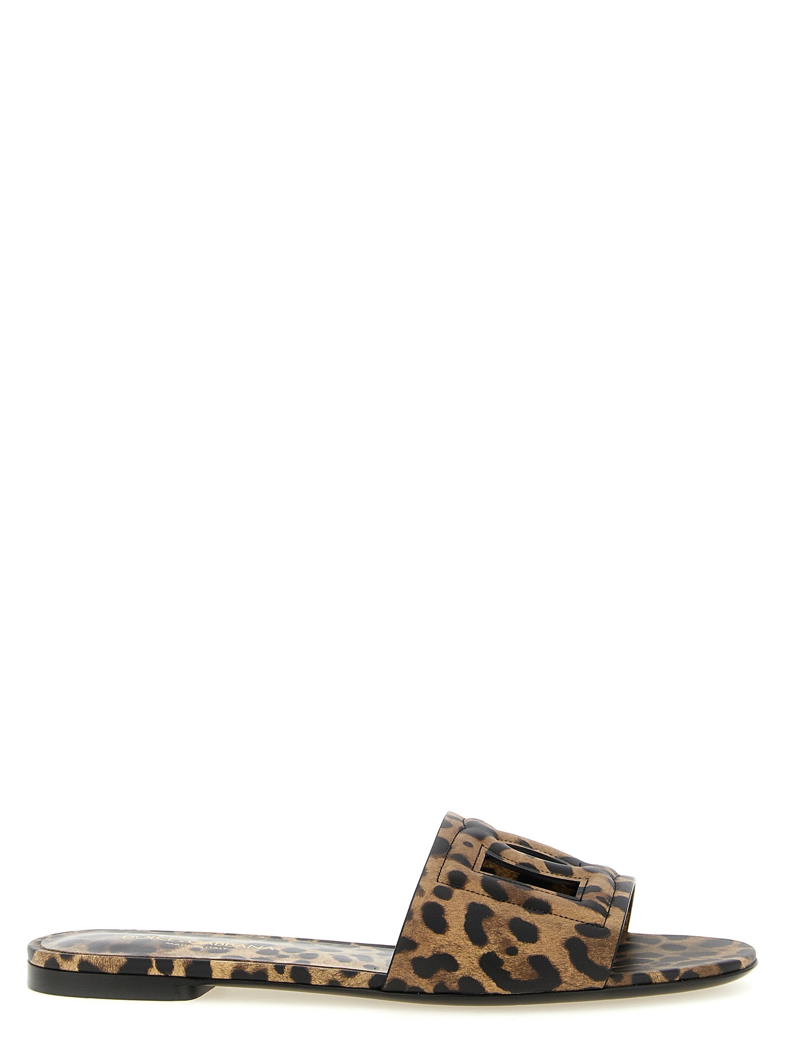Dolce & Gabbana Brown Calfskin Women's Slides