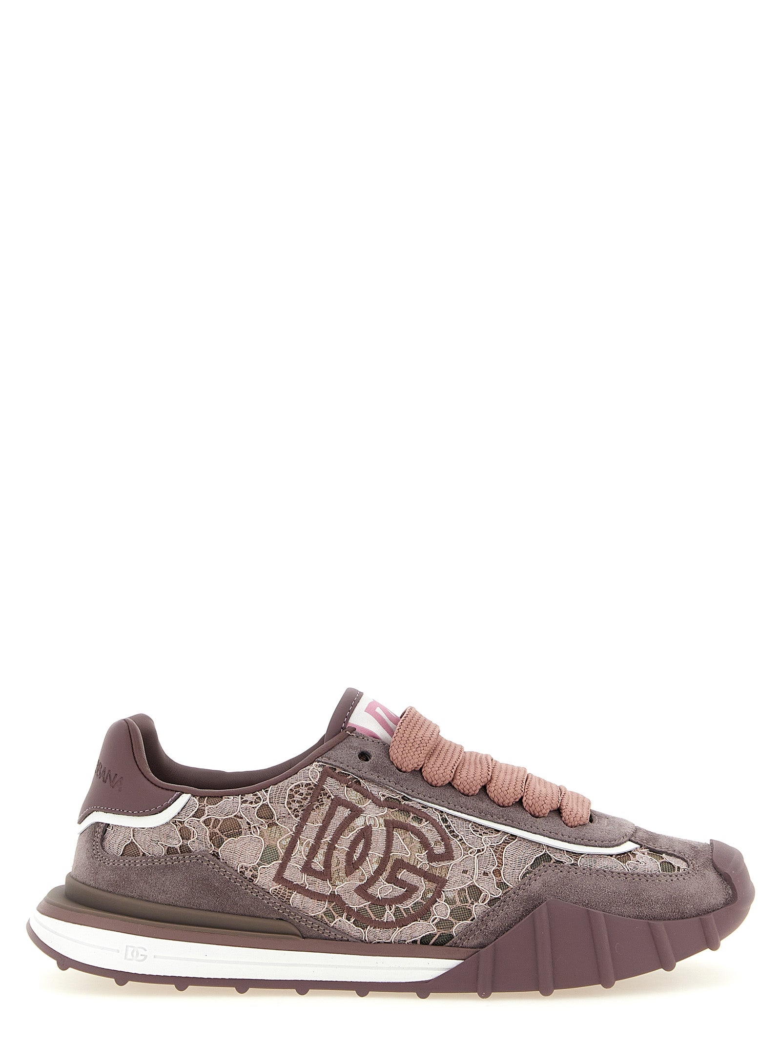 Dolce & Gabbana Purple Leather Athletic Women's Sneakers