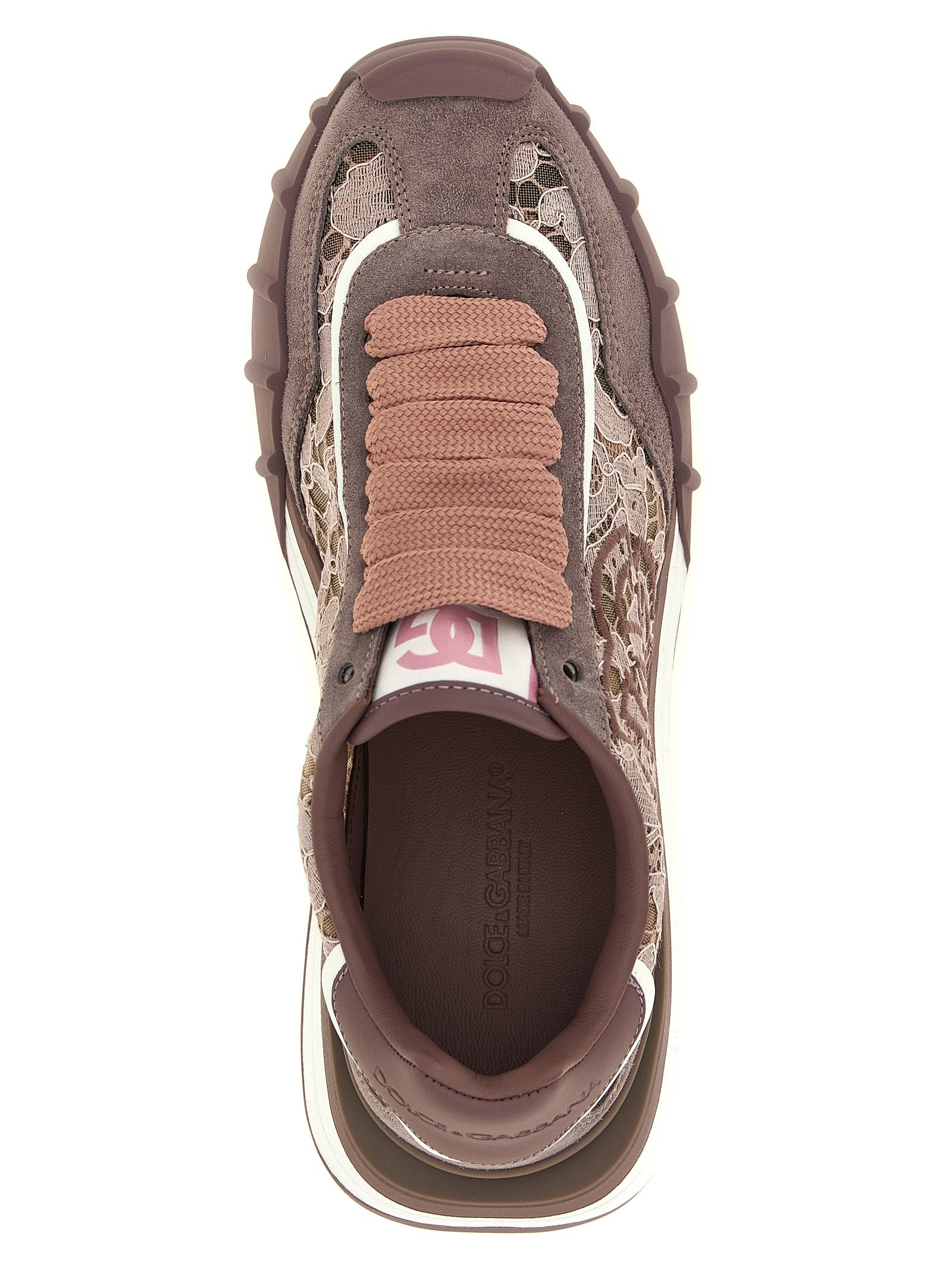 Dolce & Gabbana Purple Leather Athletic Women's Sneakers