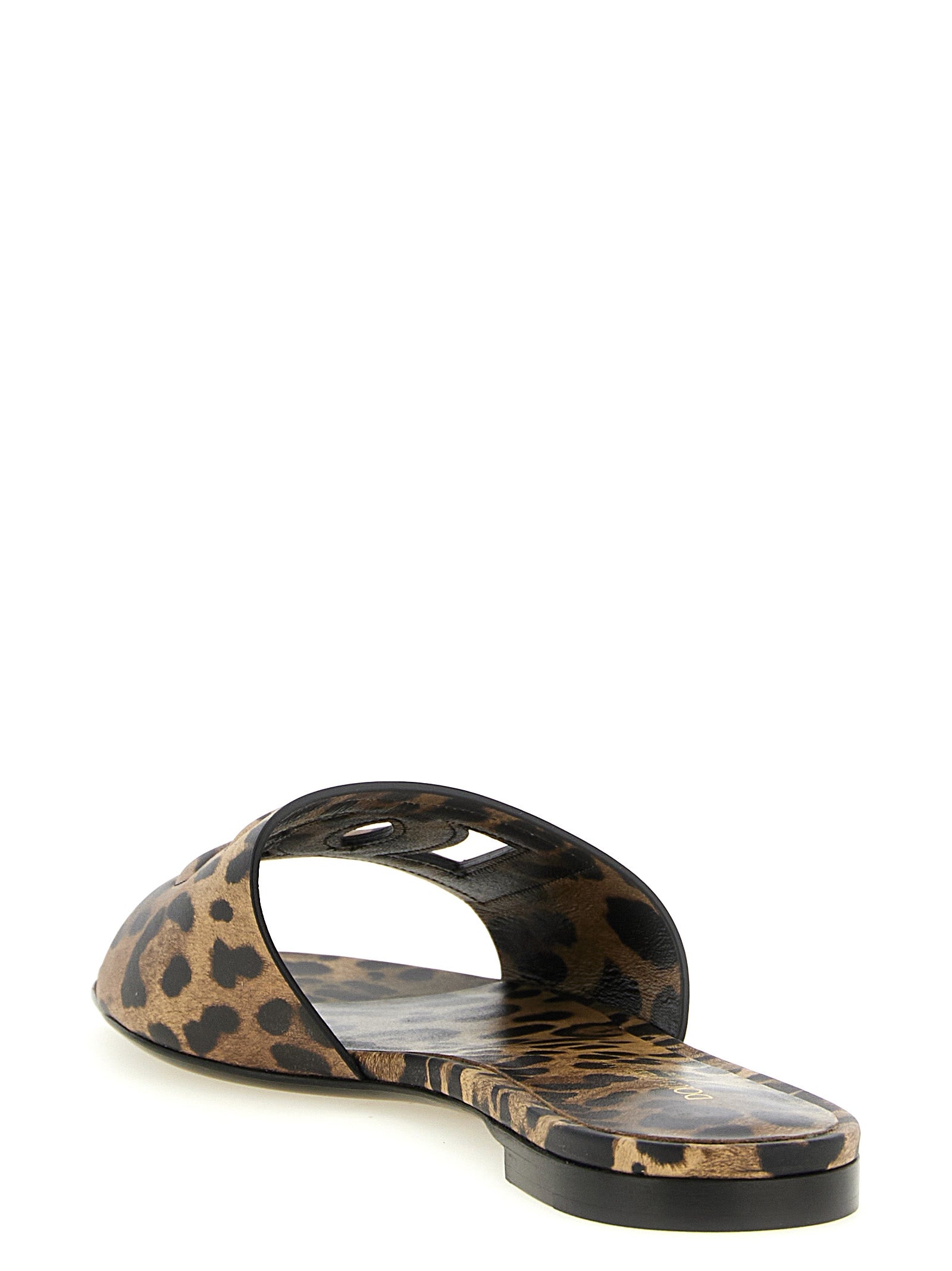 Dolce & Gabbana Brown Calfskin Women's Slides