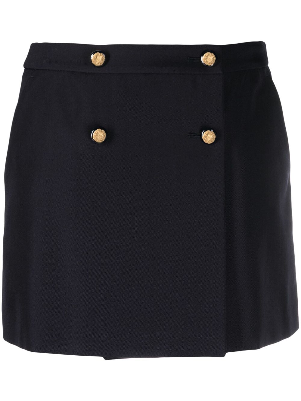 Alexander Mcqueen Women's Wool-Cotton Blend Mini Wrap Skirt