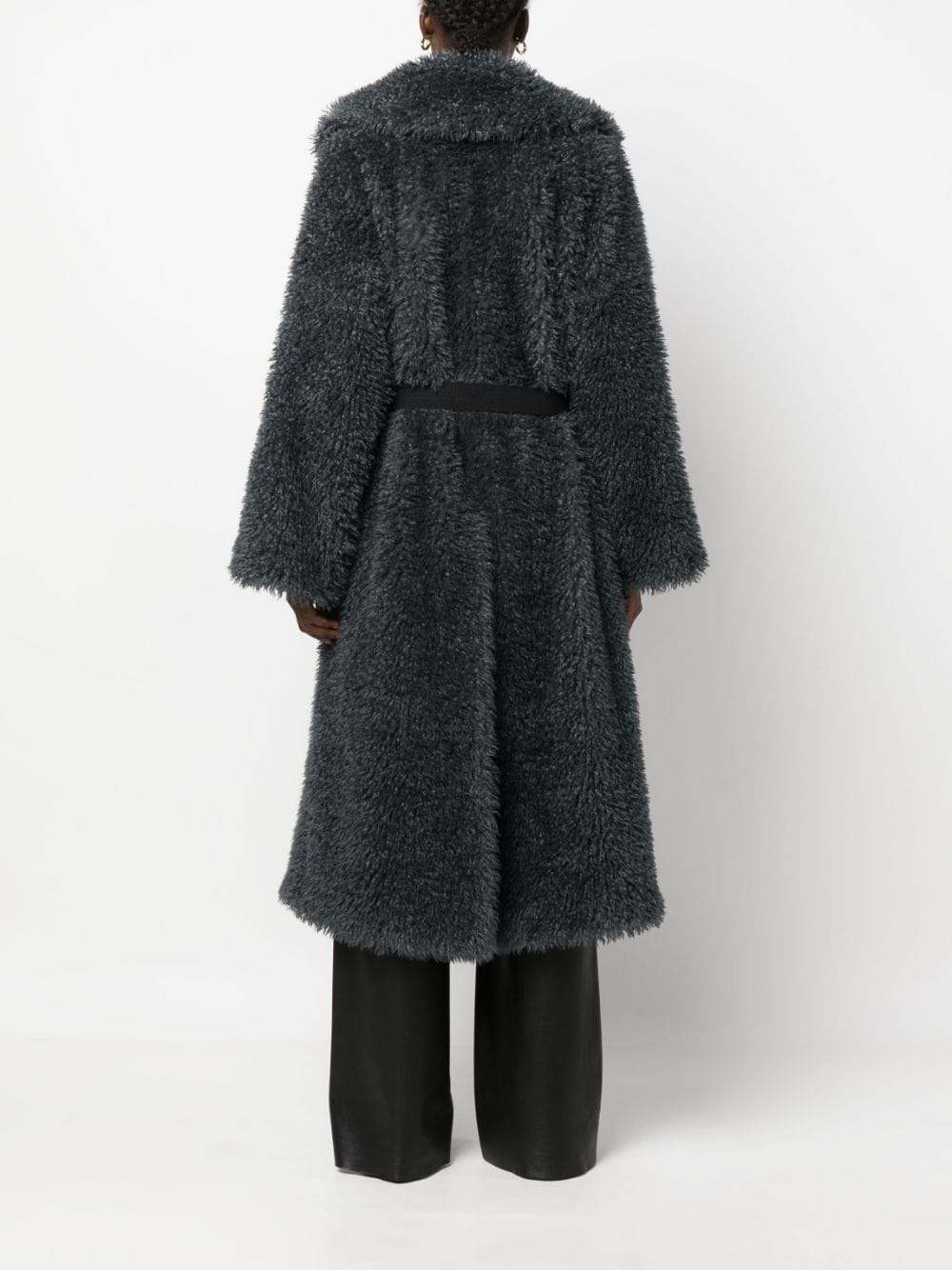 Ermanno Scervino Women's Belted Shearling Wool Coat