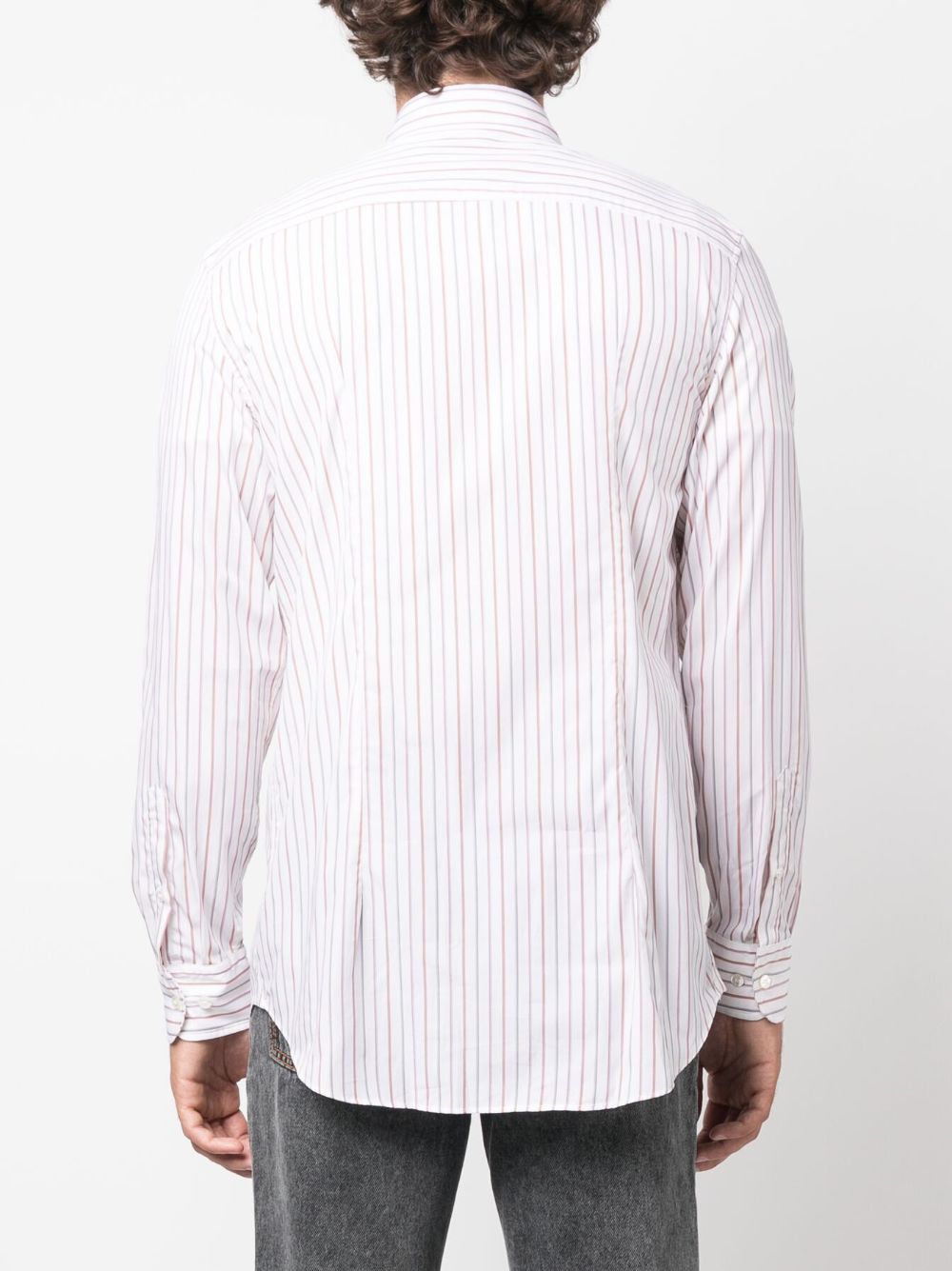 Etro Men's Striped Shirt With Embroidery