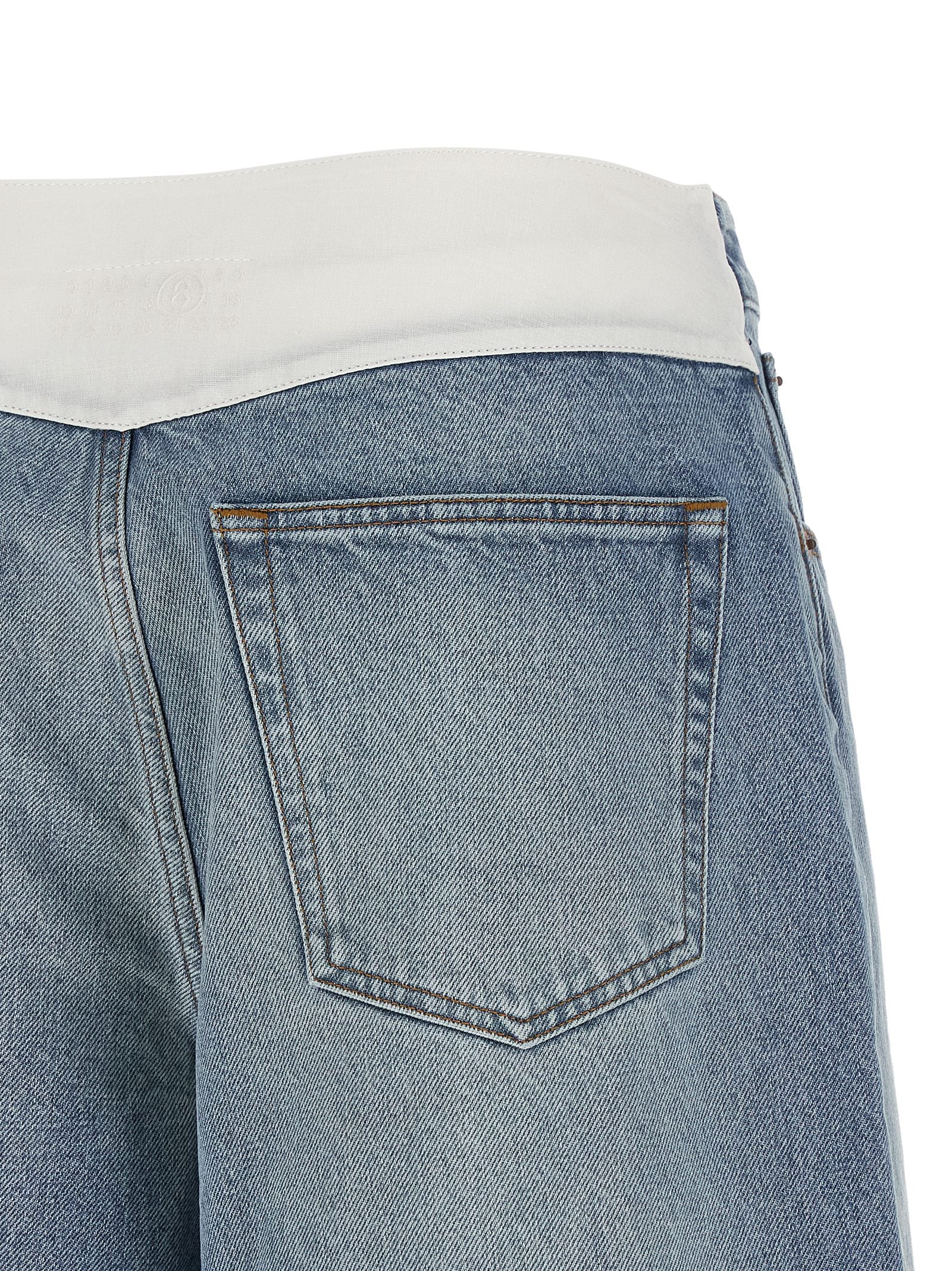 MM6 Maison Margiela Blue Cotton Bermuda Women's Shorts
