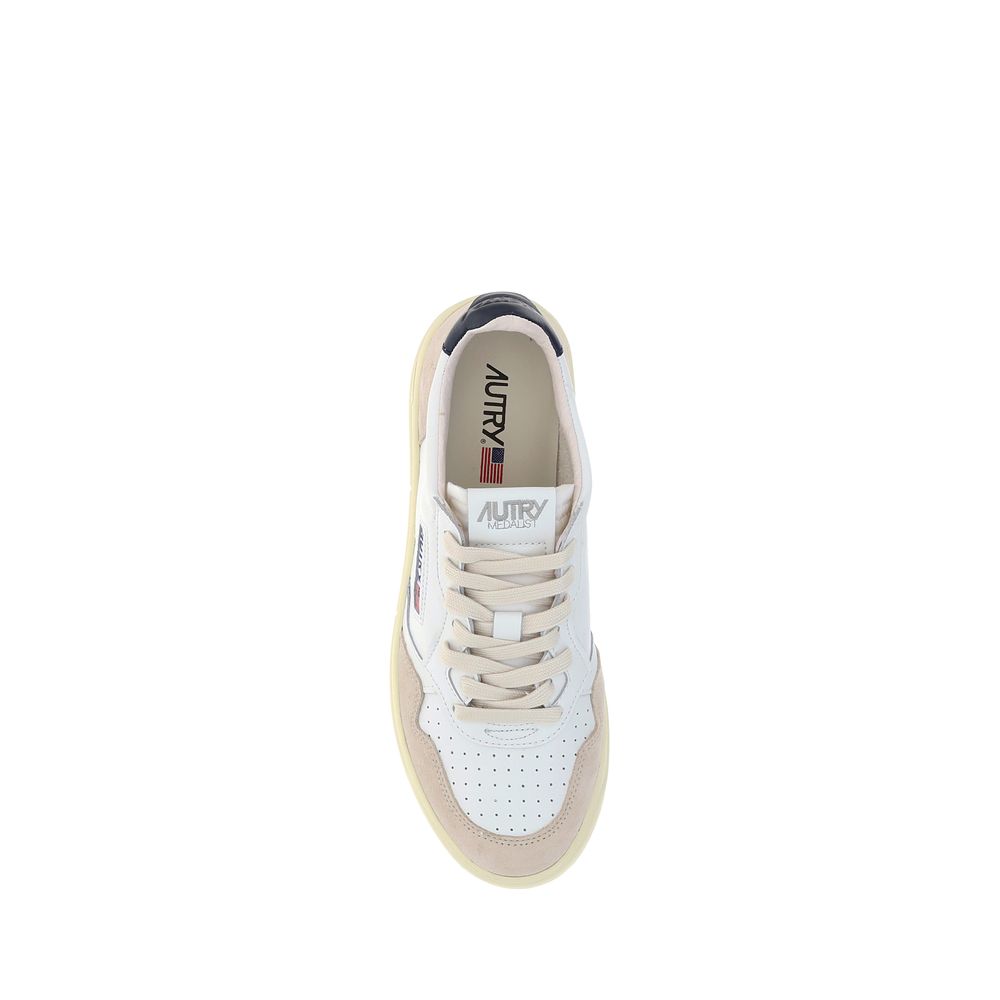 Autry White Calf Leather Bos Taurus Athletic Men's Sneakers