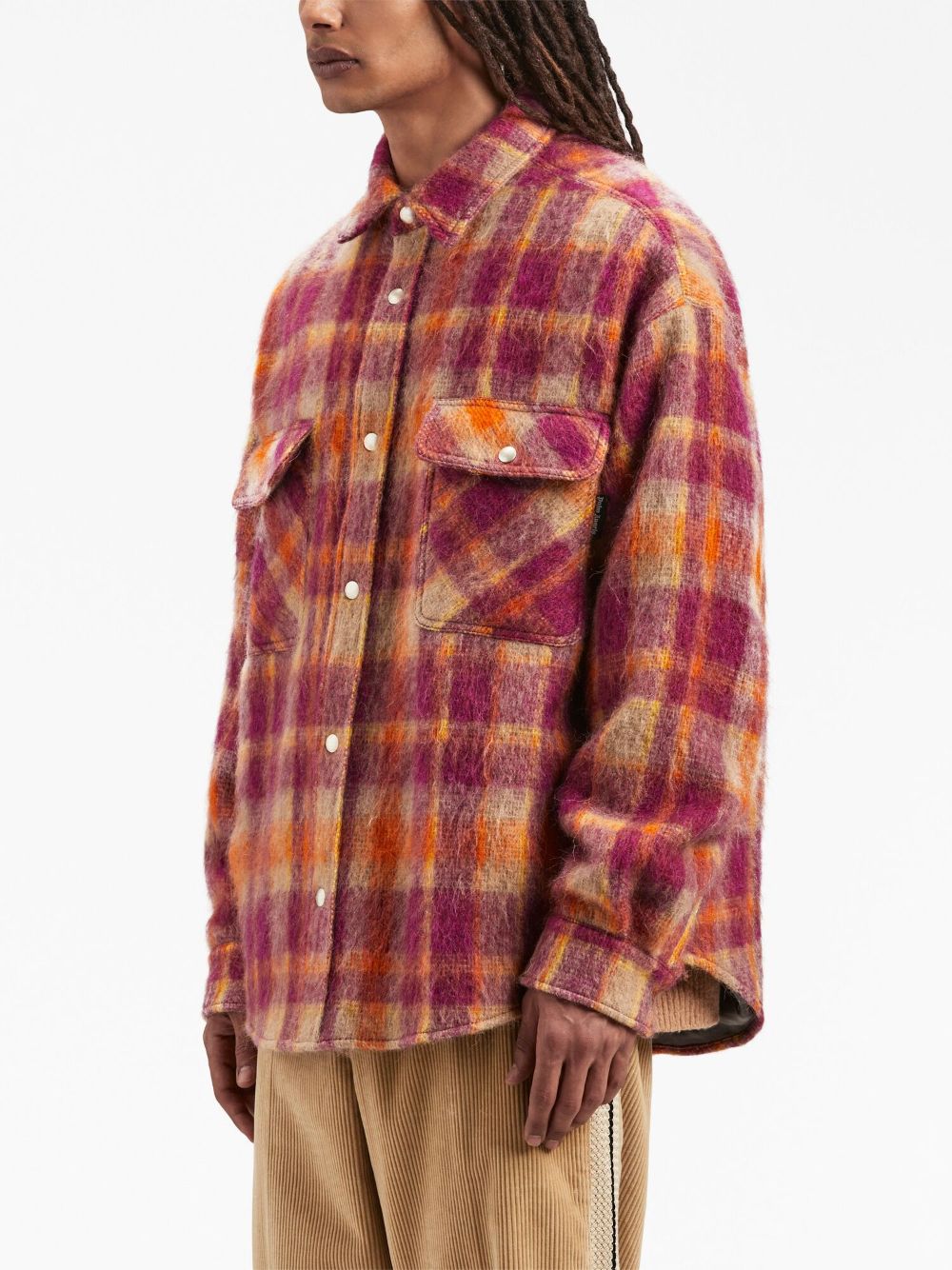 Palm Angels Men's Checked Wool Overshirt