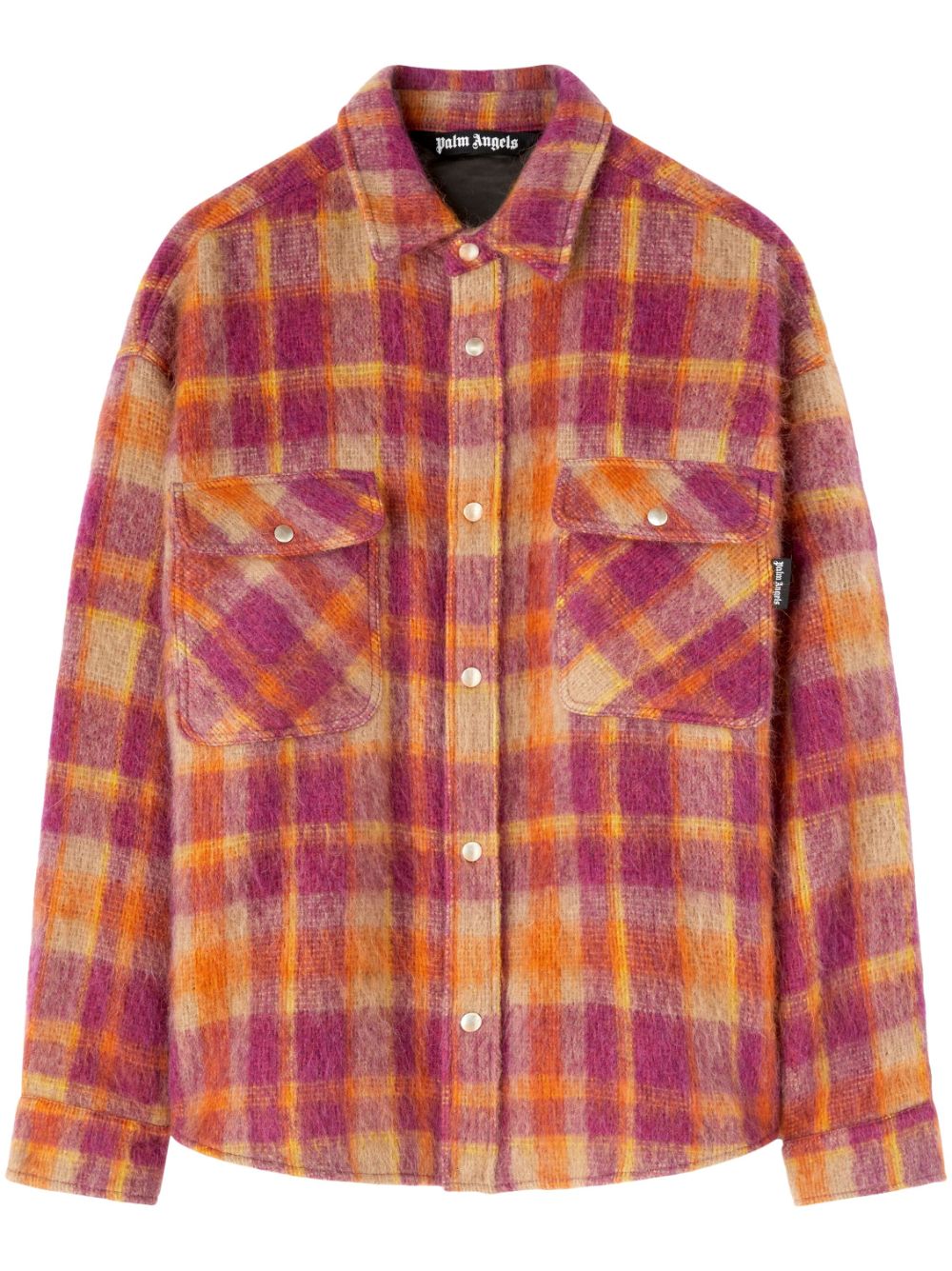 Palm Angels Men's Checked Wool Overshirt