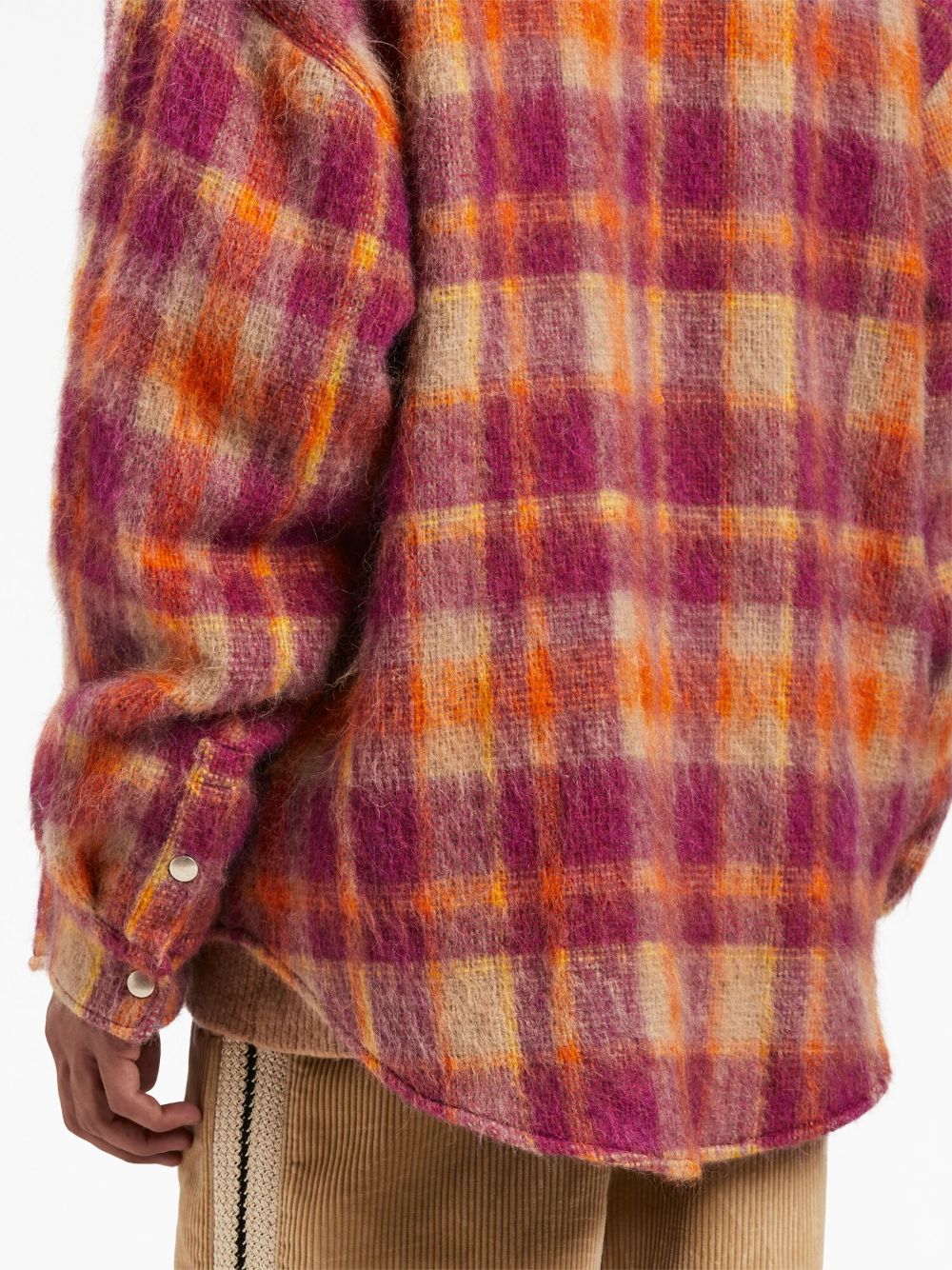 Palm Angels Men's Checked Wool Overshirt