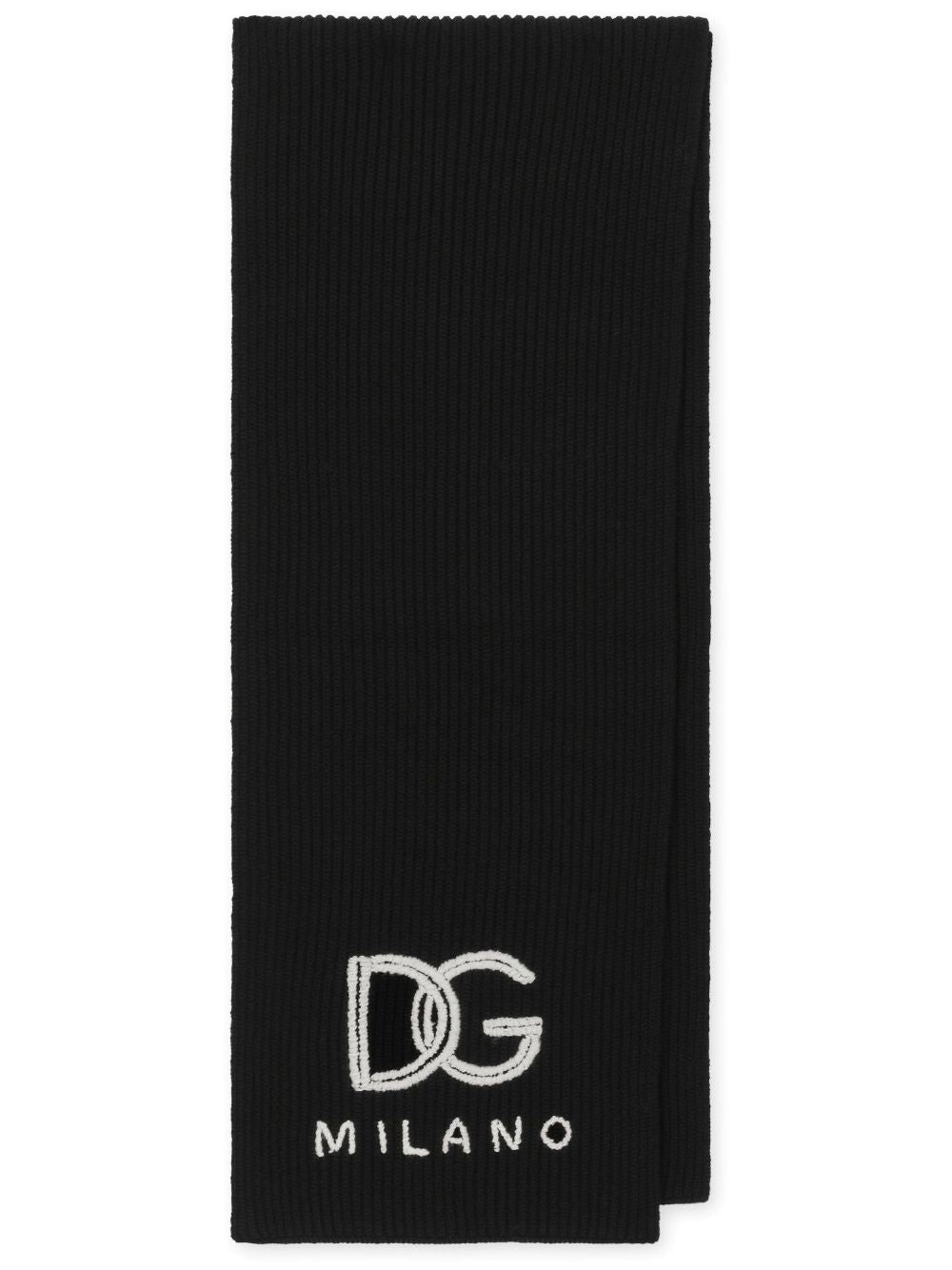 Dolce & Gabbana Men's Fisherman’S Rib Cashmere Scarf With Dg Logo