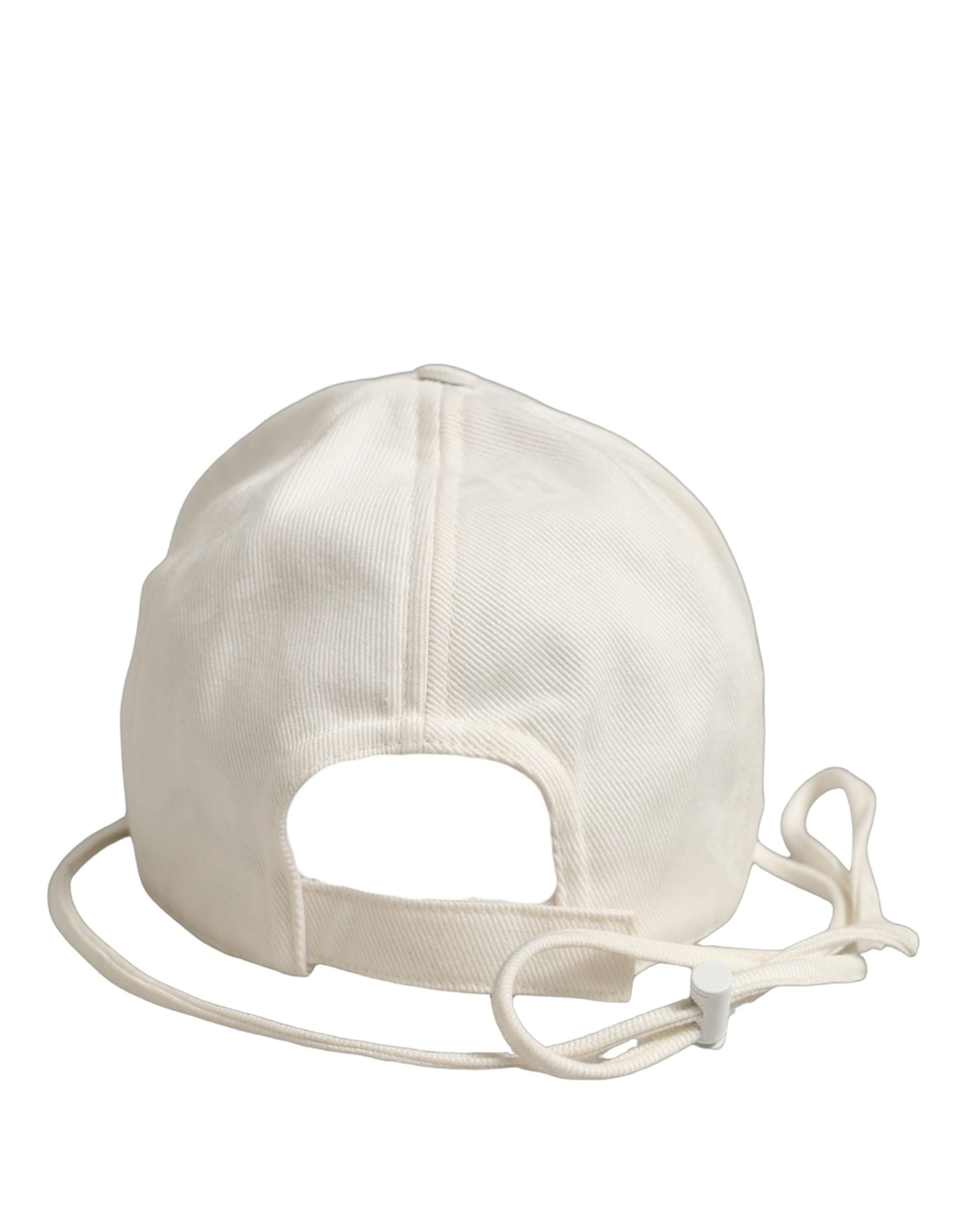 Dolce & Gabbana Men White Cotton Stretch Baseball Capello Men's Hat