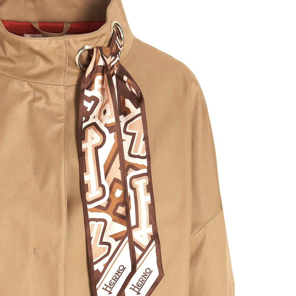 Herno Brown Cotton Women's Coat