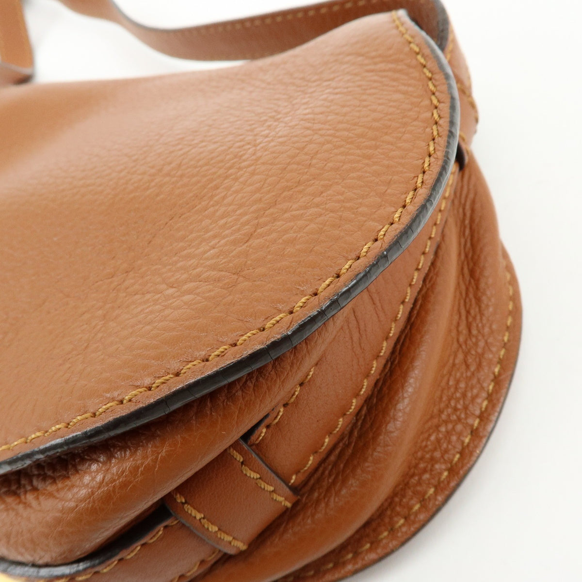 Chloe Marcie Leather Brown Leather Crossbody Bag Bag (Pre-Owned)