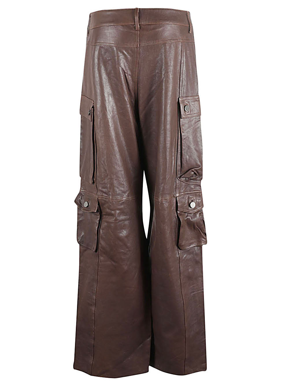 Fermas.Club Women's Leather Cargo Pants