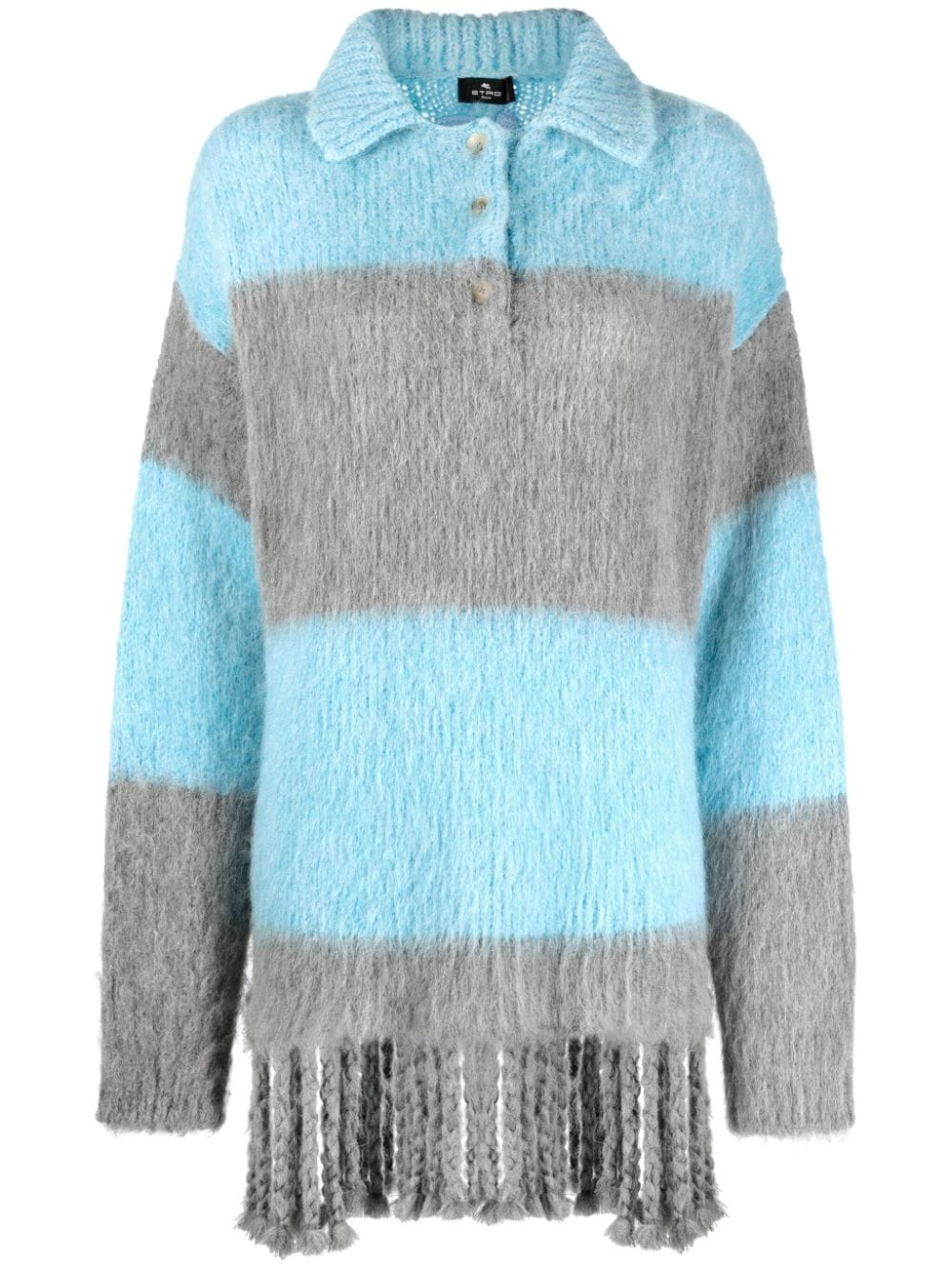 Etro Women's Fringed-Edge Sweater Minidress