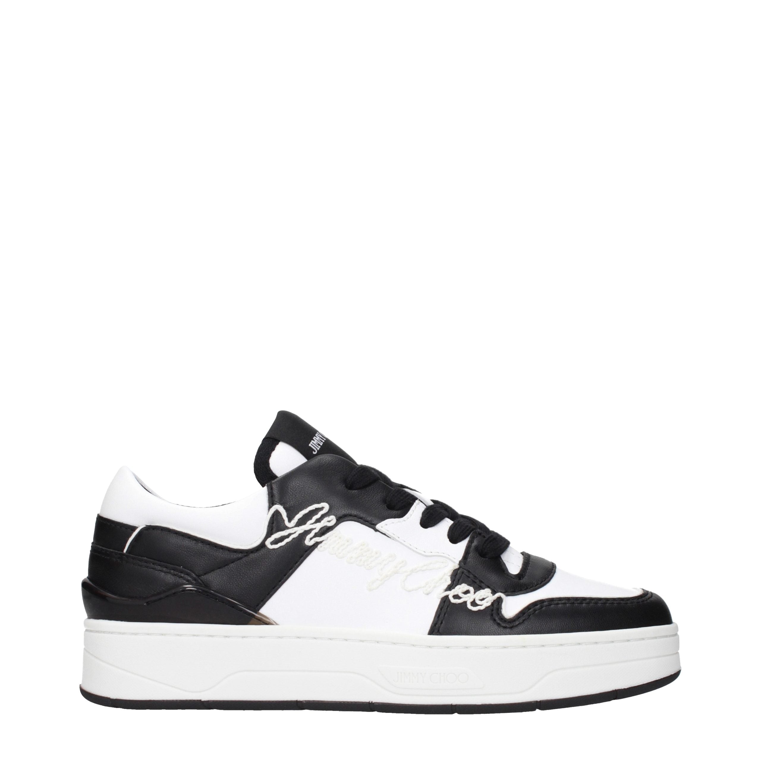 Jimmy Choo Black Leather Low Top Women's Sneakers