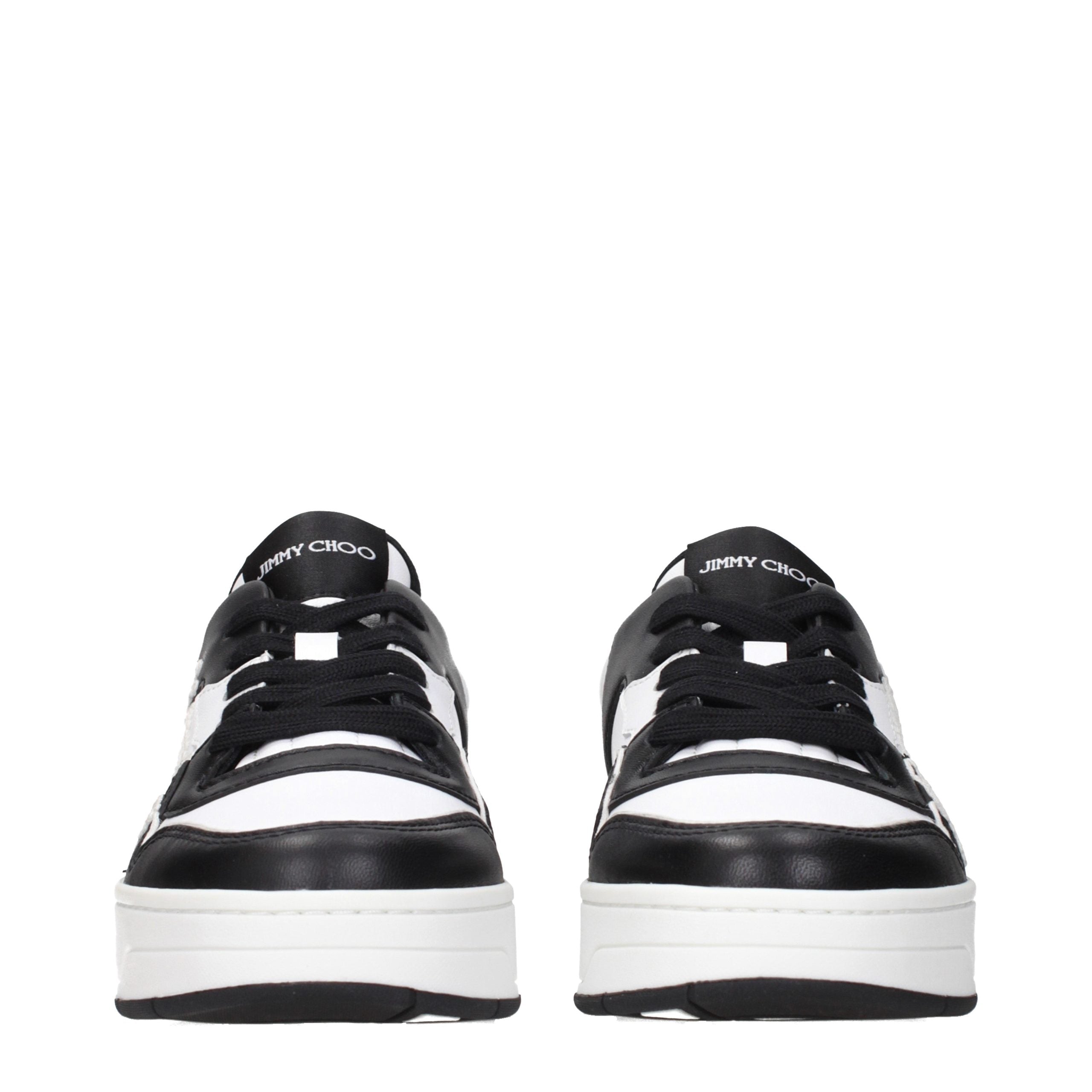 Jimmy Choo Black Leather Low Top Women's Sneakers