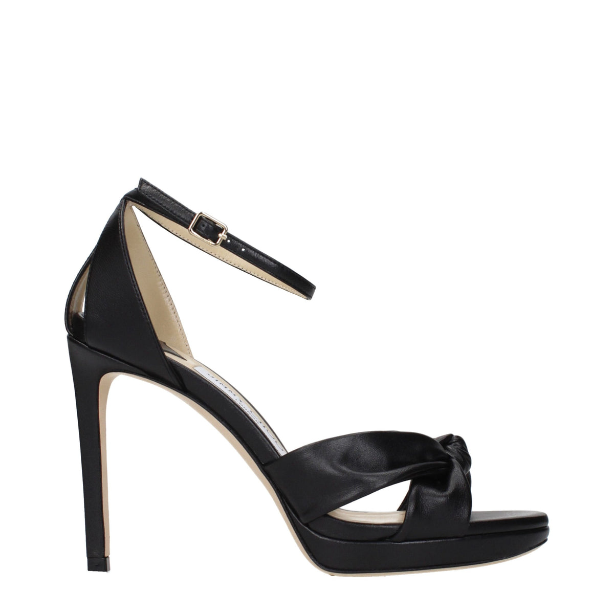 Jimmy Choo Black Leather Platform Women's Sandals