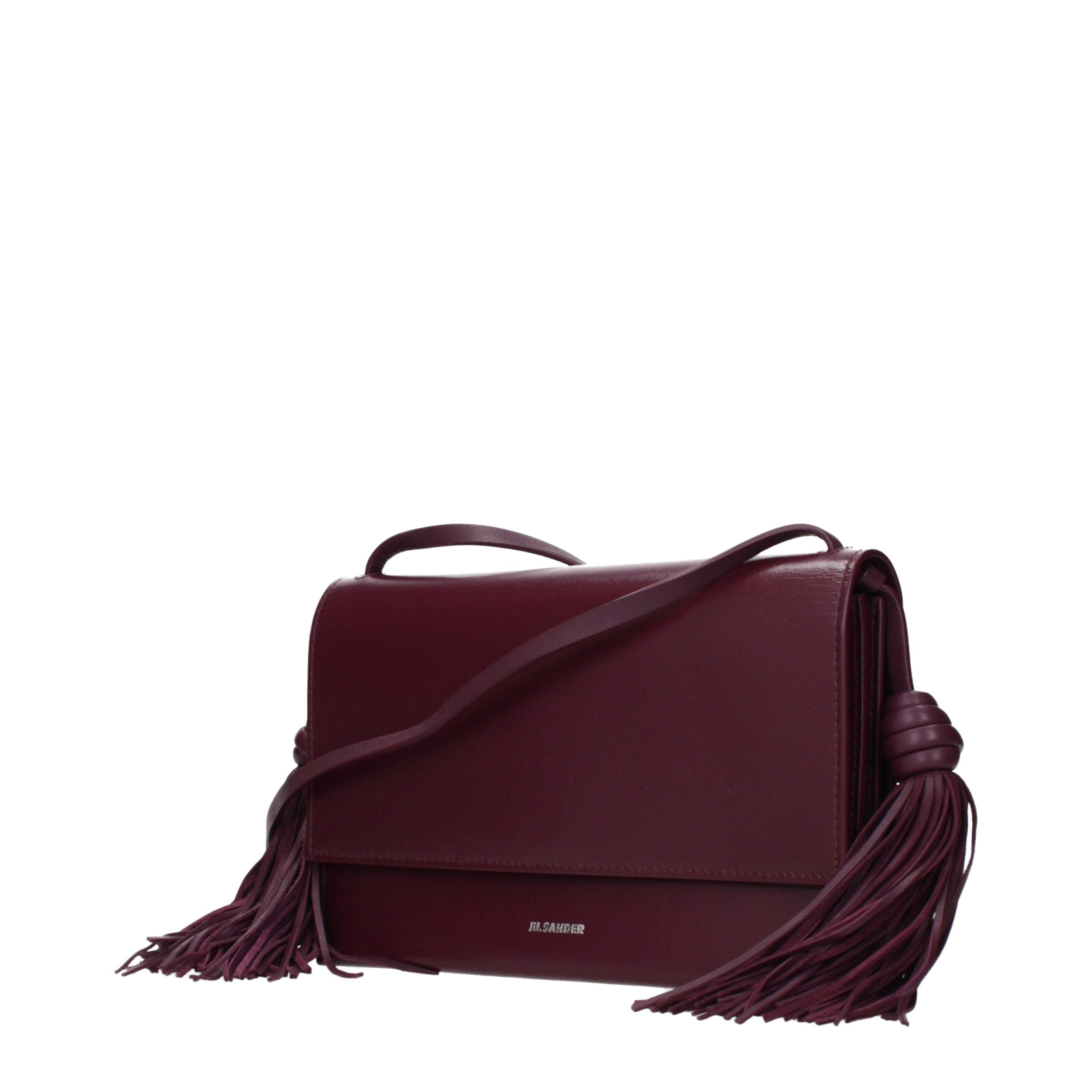 Jil Sander Red Leather Crossbody Women's Bag