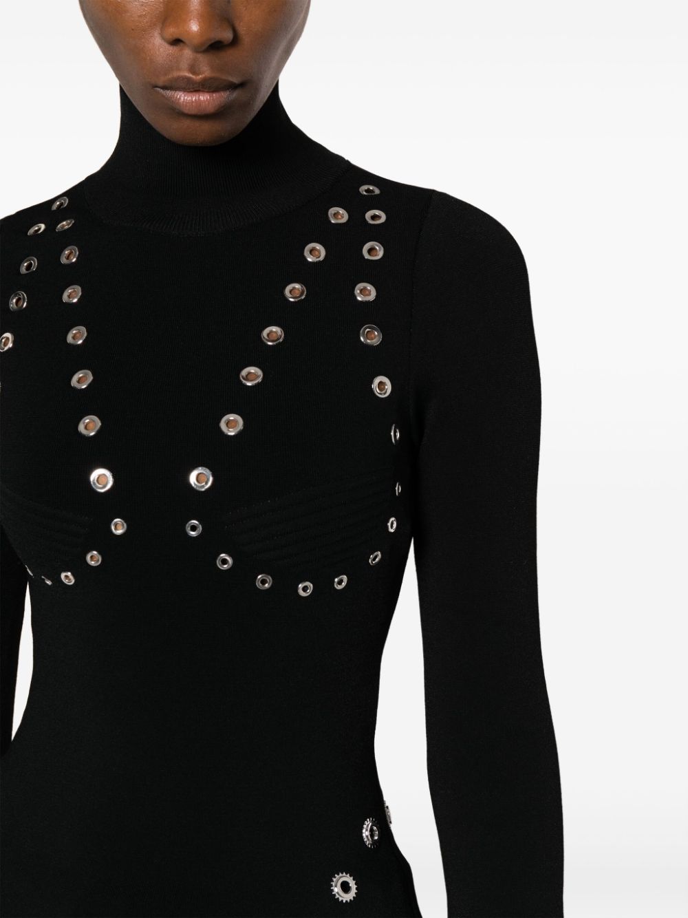 Off White Fashion Women's High Neck Viscose Sweater
