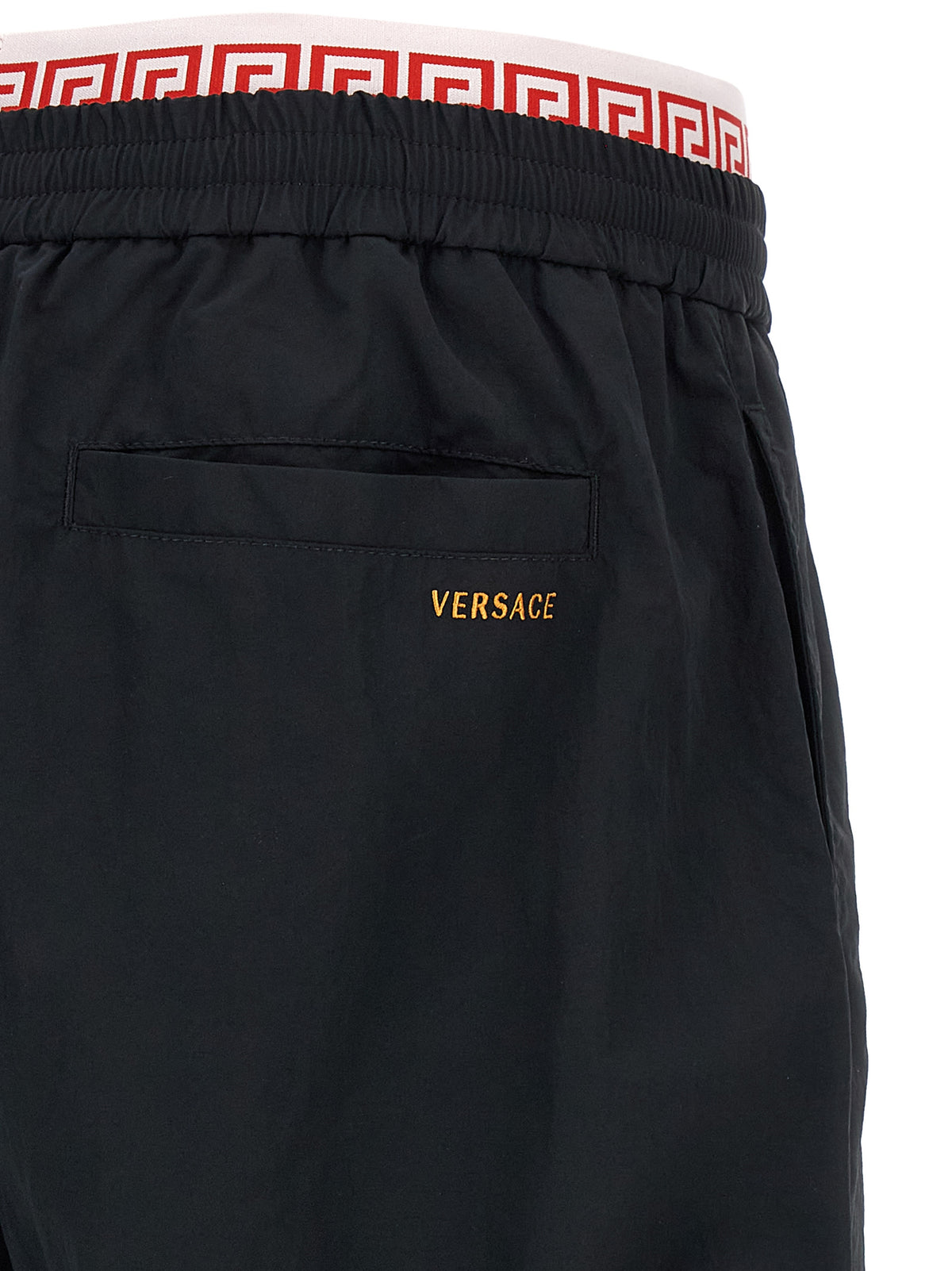 Versace Black Polyamide Joggers (Workout Men's Pants)