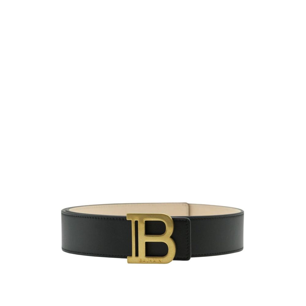 Balmain Black Leather Regular Women's Belt