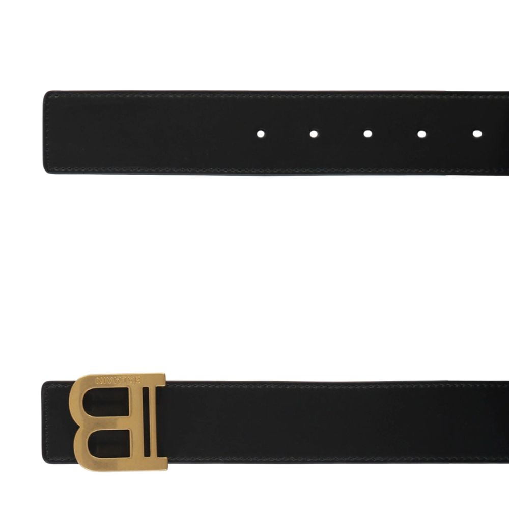 Balmain Black Leather Regular Women's Belt
