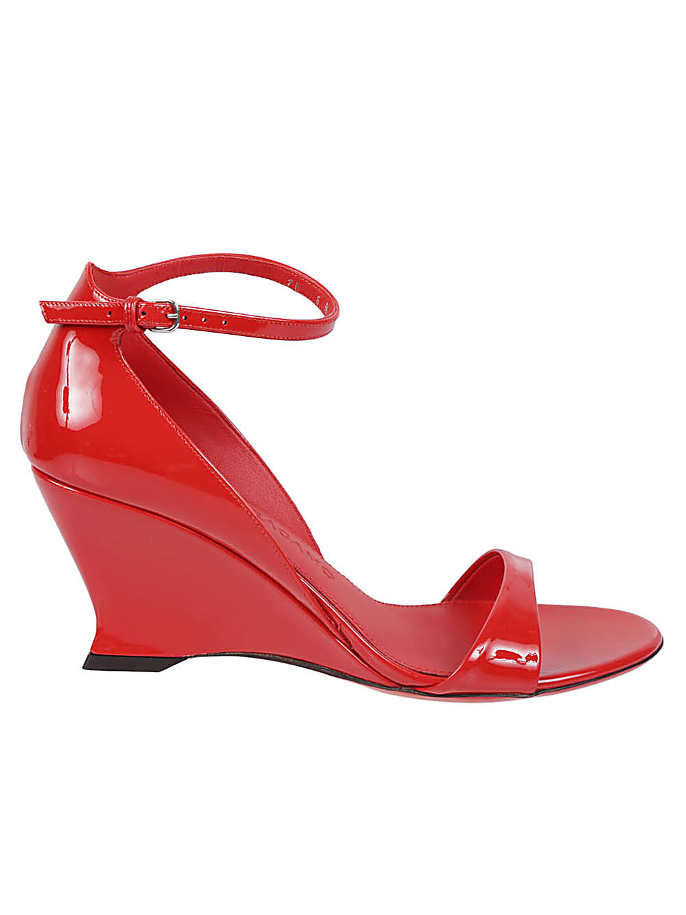 Leather Wedge Sandals With Open Toe