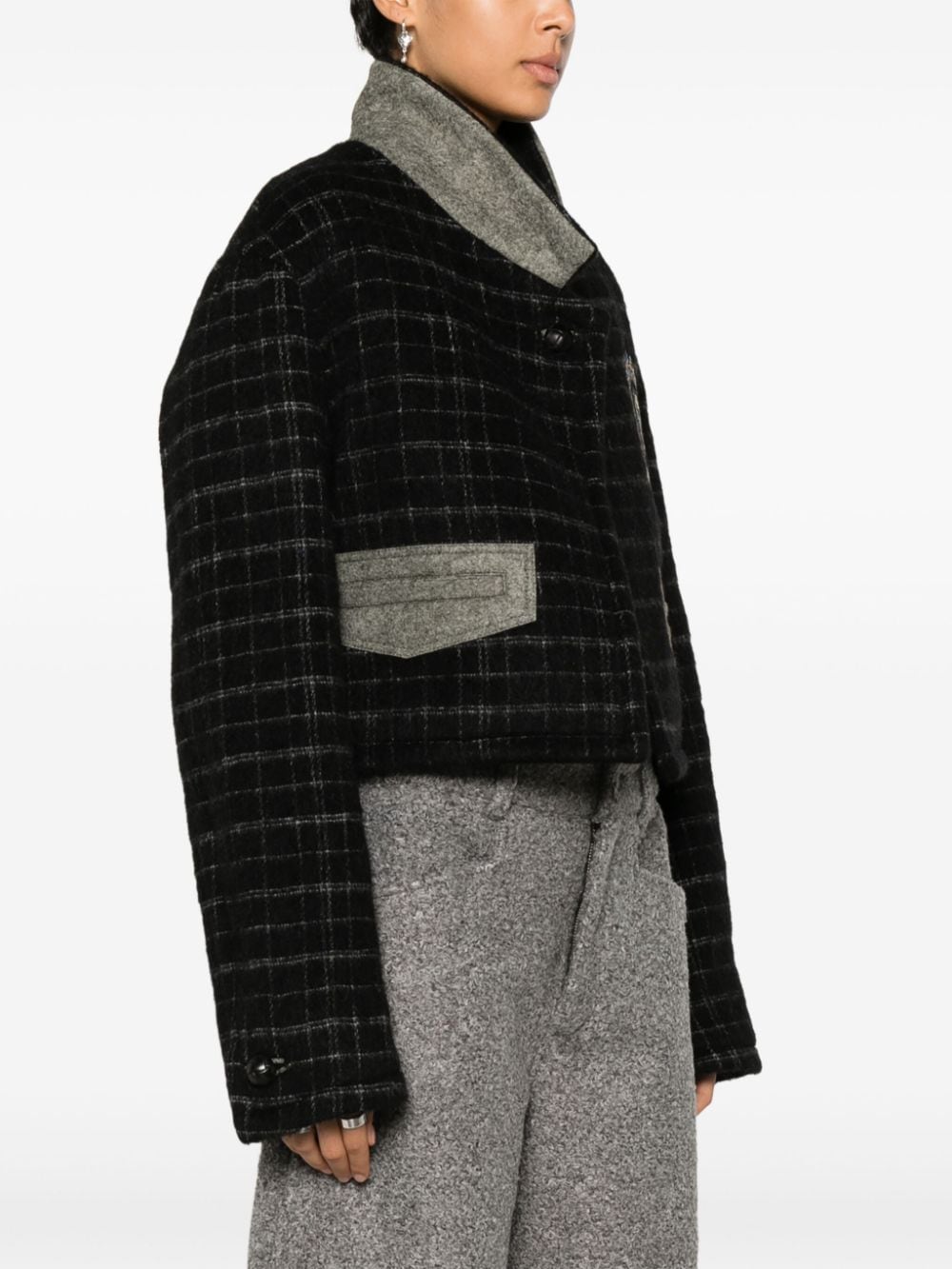 Etro Women's Checked Crop Jacket