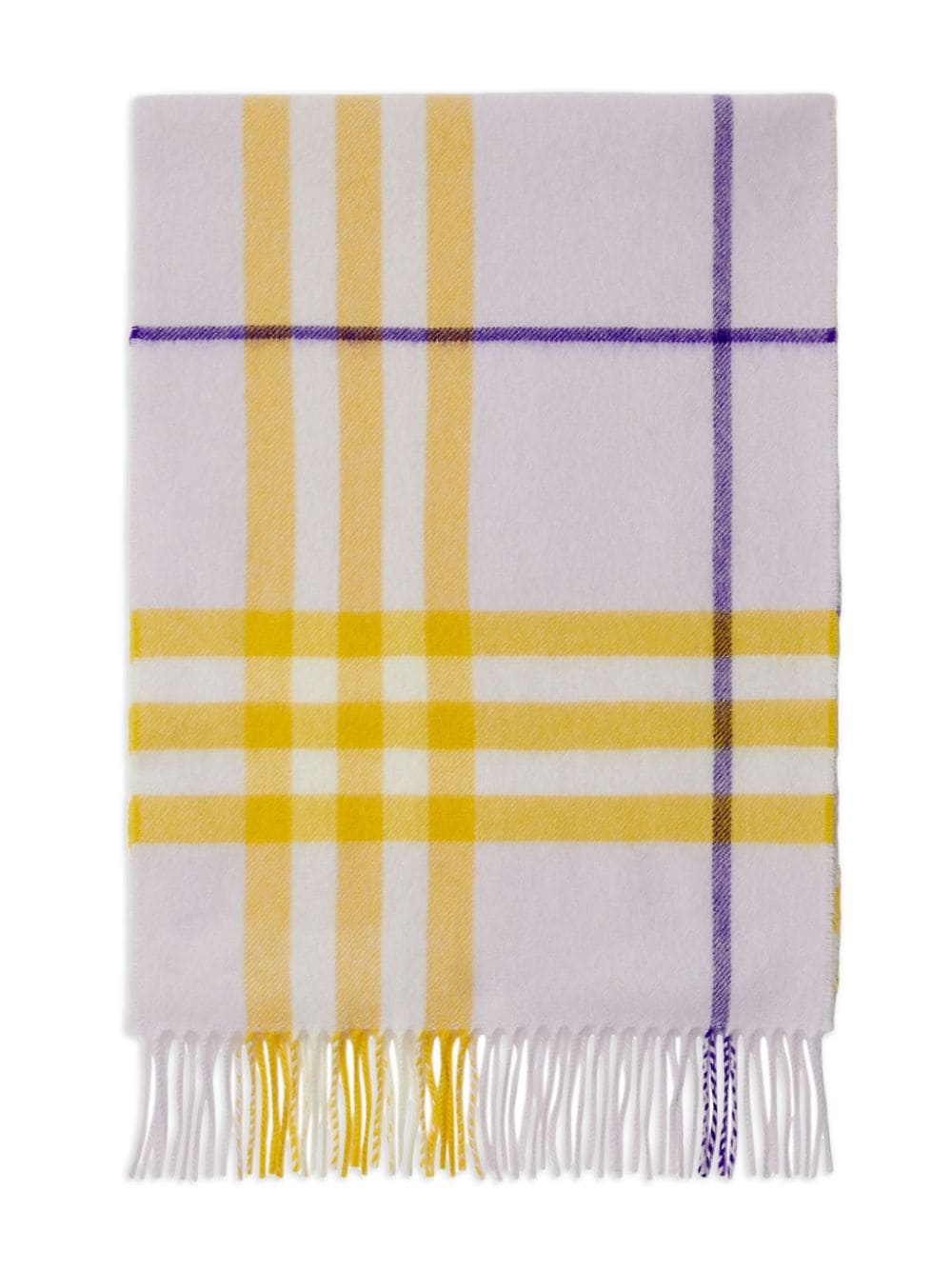 Burberry Women's Checked Fringed-Edge Cashmere Scarf