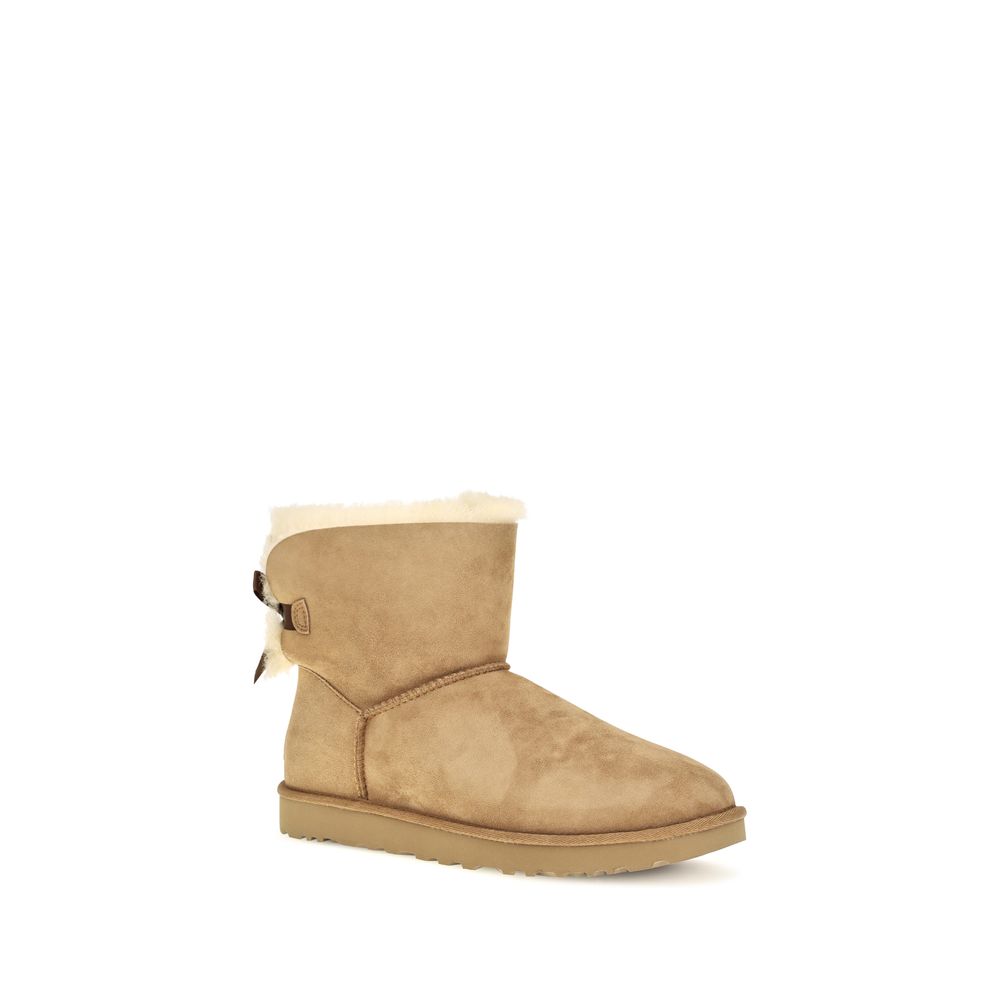 UGG Beige Calf Leather Bos Taurus Ankle Women's Boots