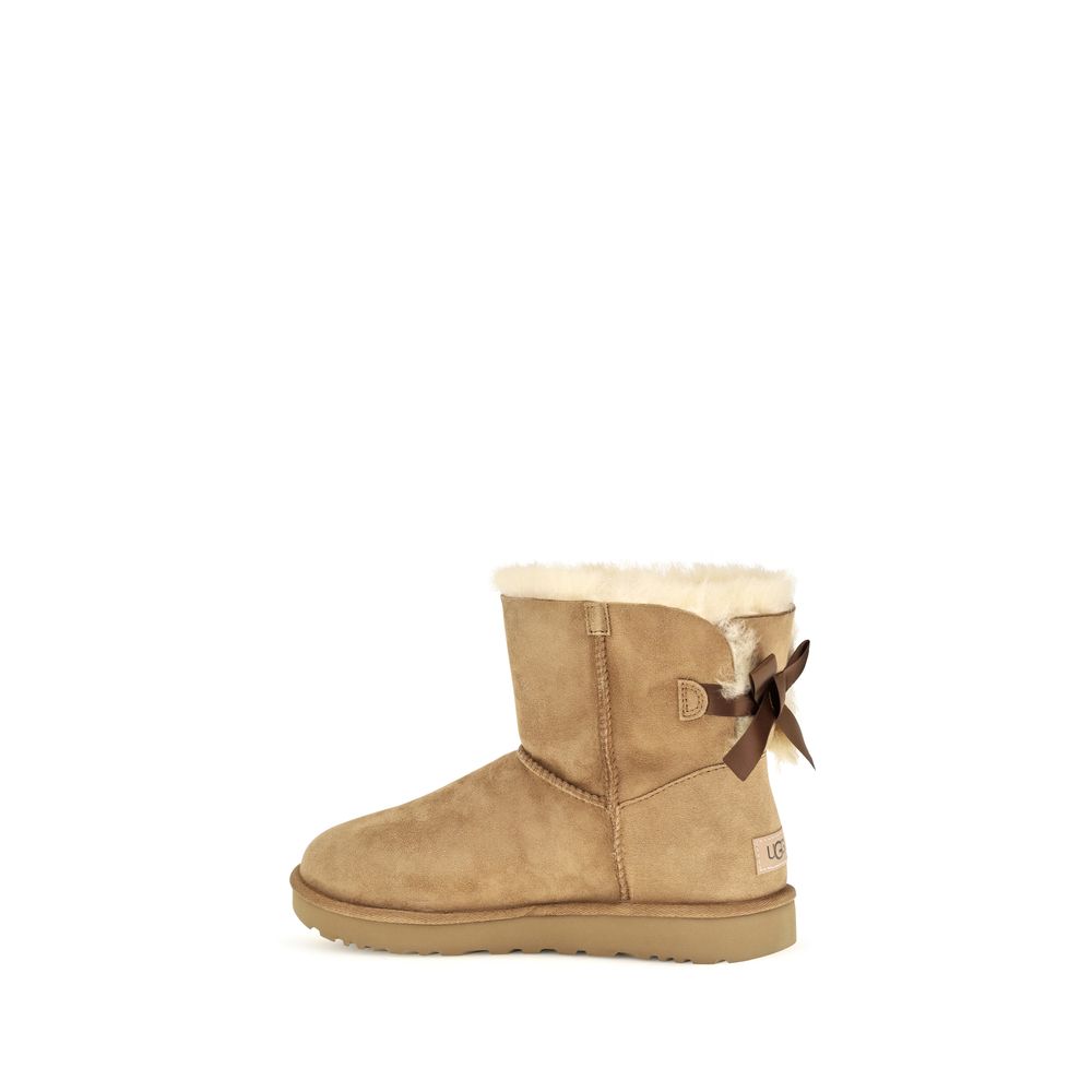 UGG Beige Calf Leather Bos Taurus Ankle Women's Boots