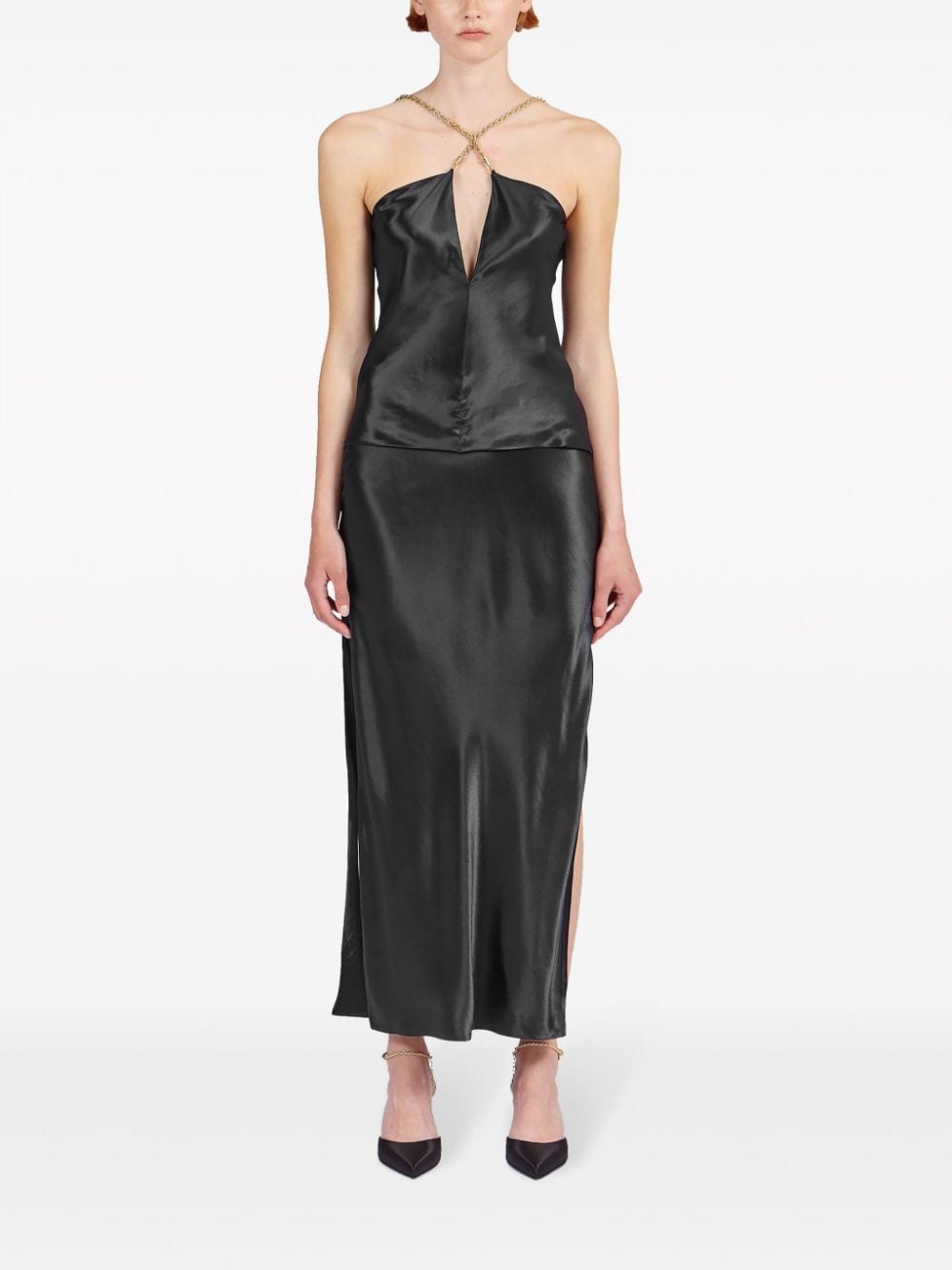 Ferragamo Women's Satin Sleeveless Top