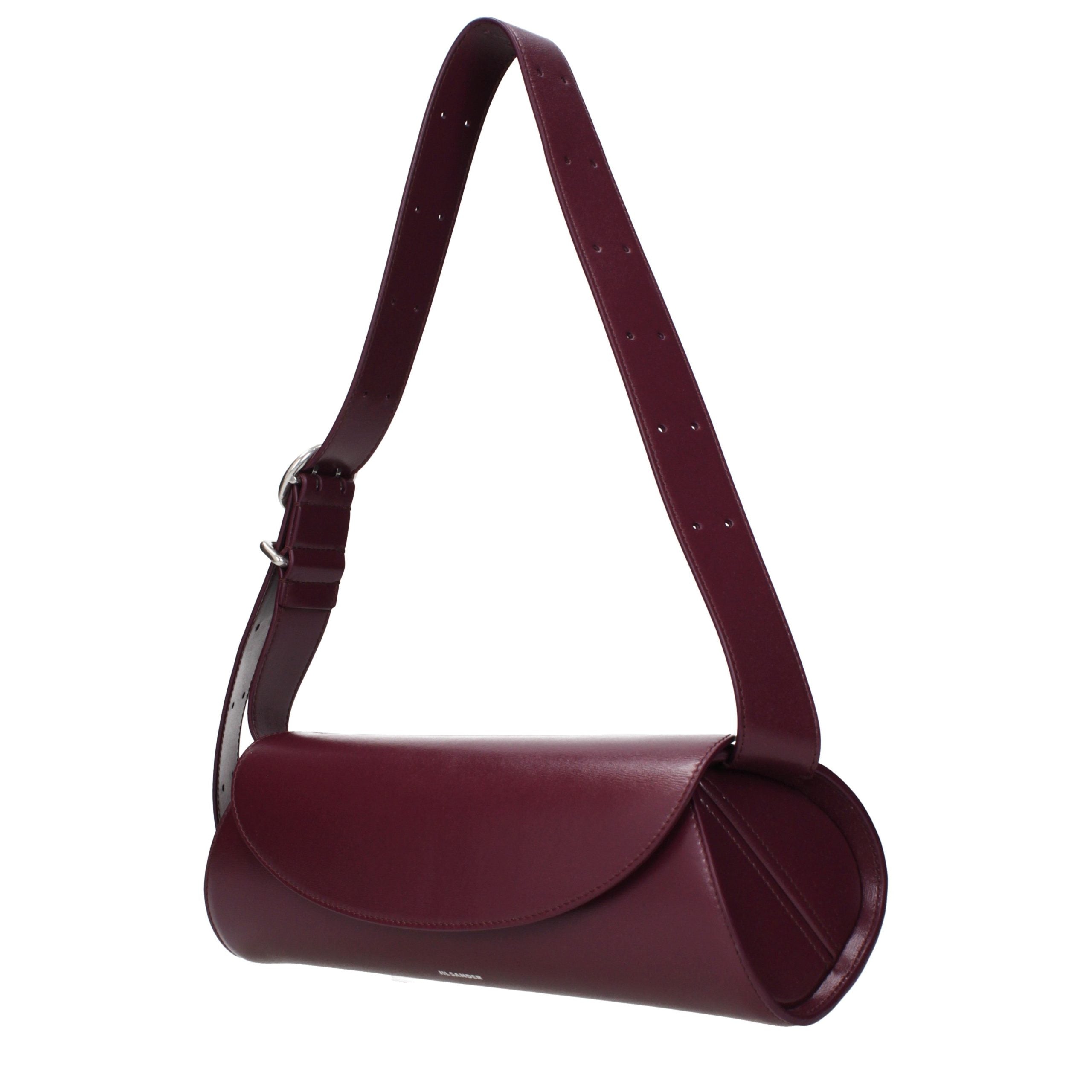 Jil Sander Red Leather Crossbody Women's Bag