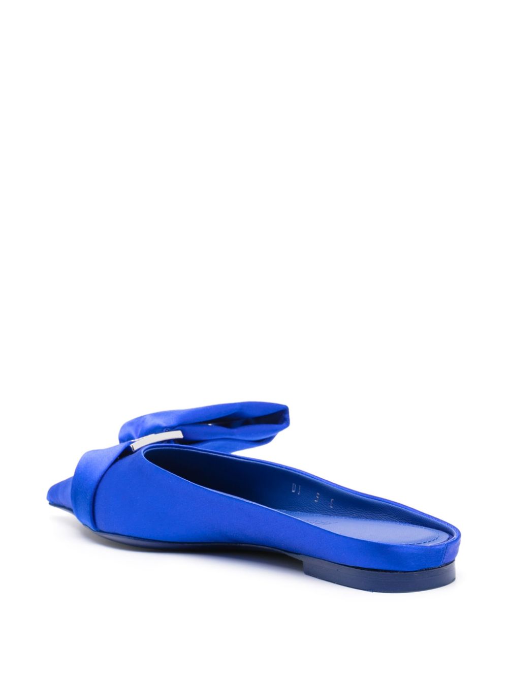 Ferragamo Women's Asymmetric-Bow Satin Mules