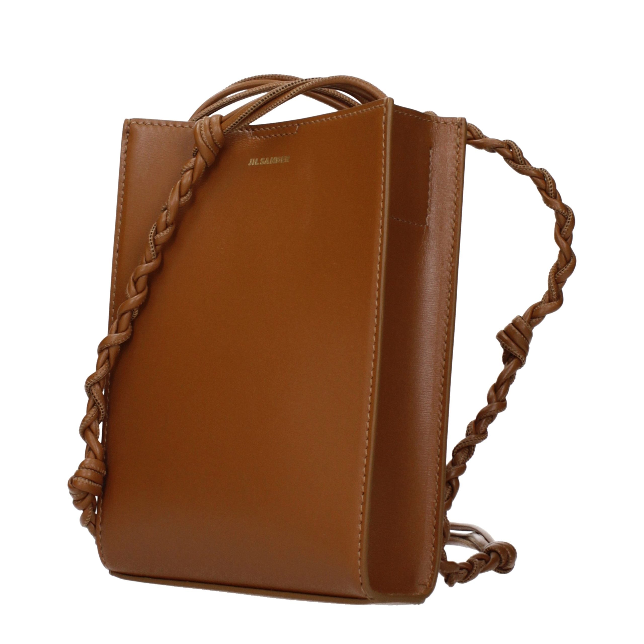 Jil Sander Brown Leather Crossbody Women's Bag