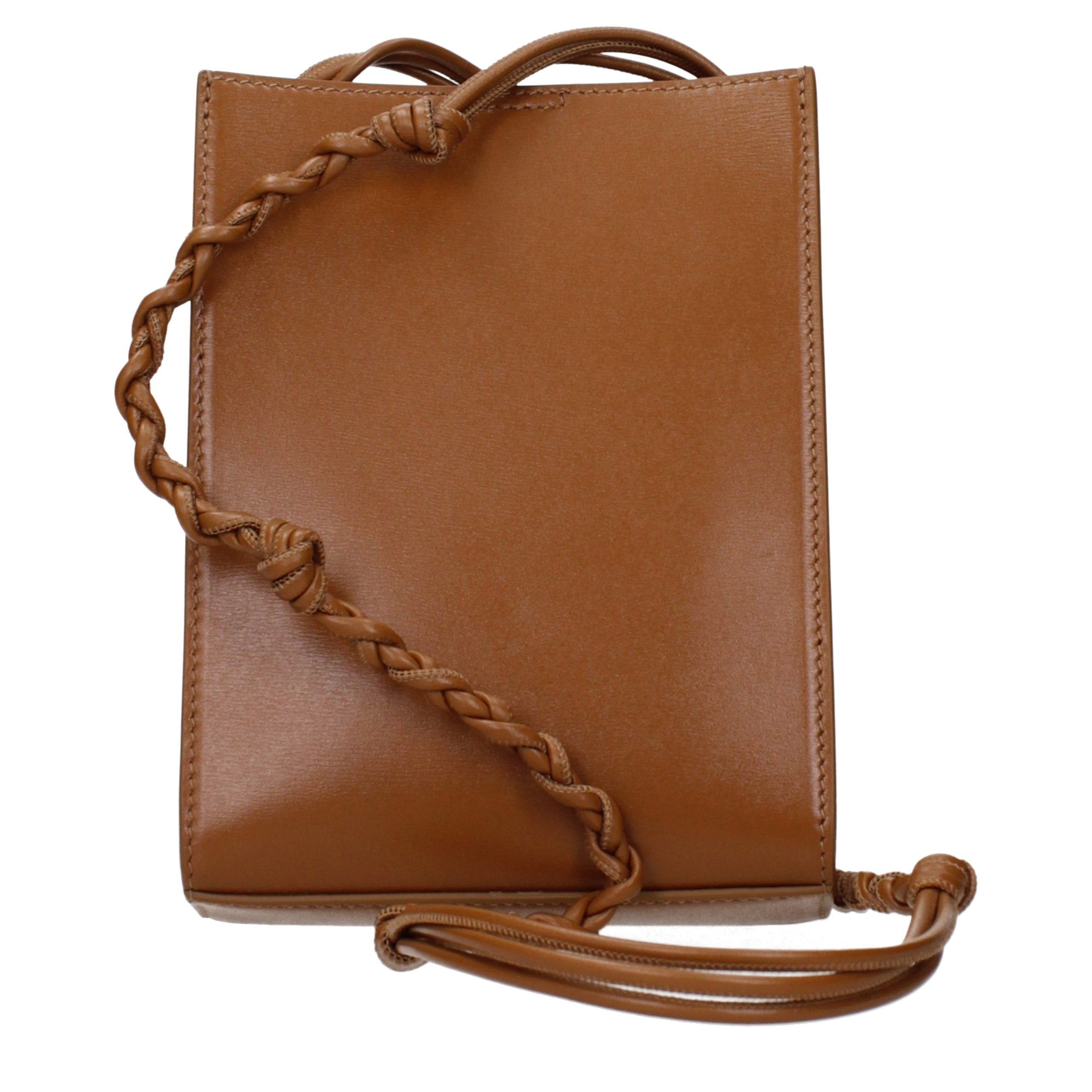 Jil Sander Brown Leather Crossbody Women's Bag