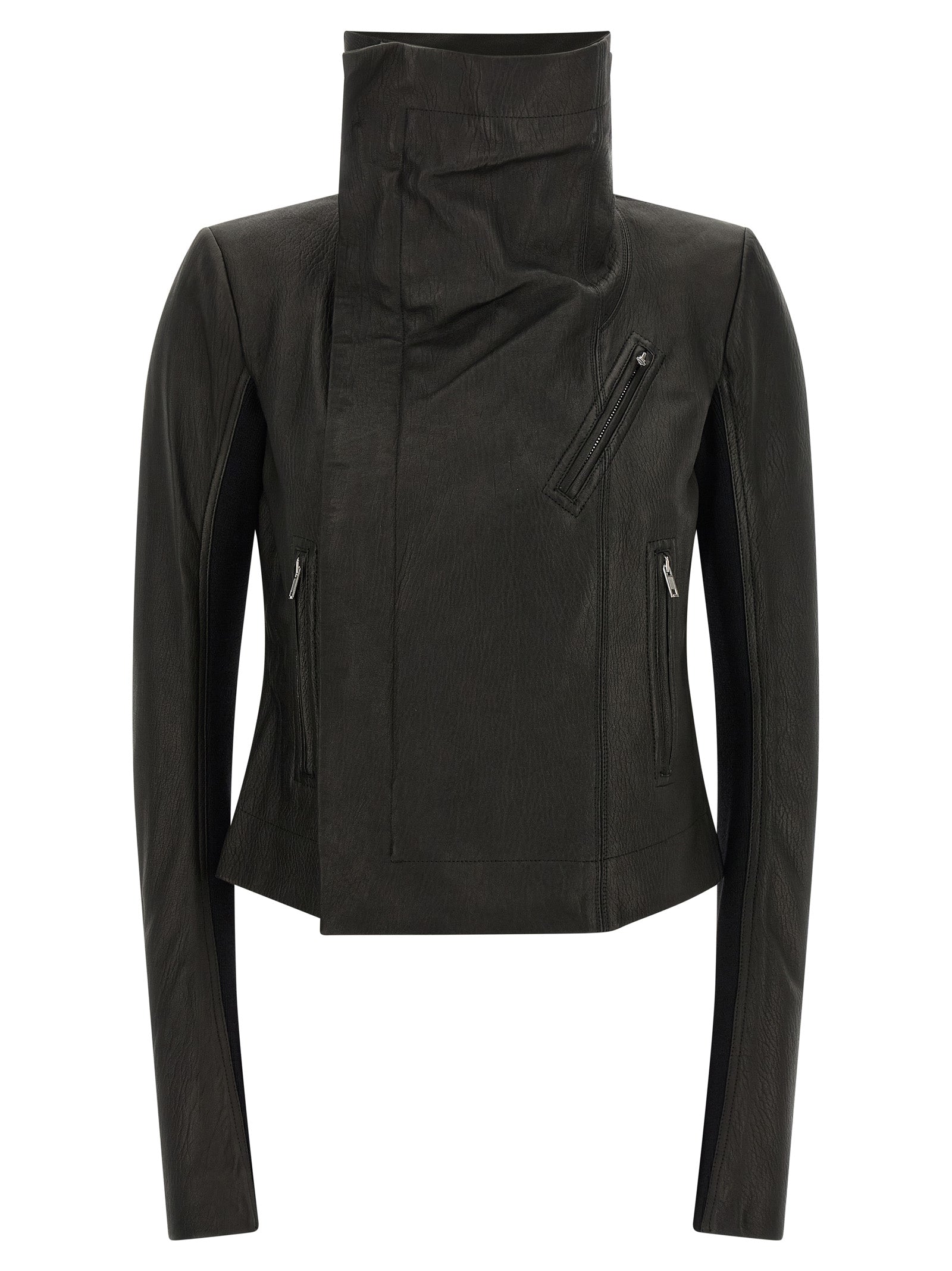 Rick Owens Black Lamb Leather Leather Women's Jacket