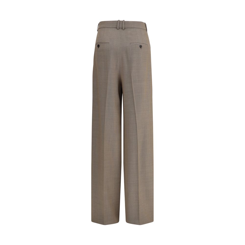 Saint Laurent Beige Wool Oves Aries Casual Women's Pants