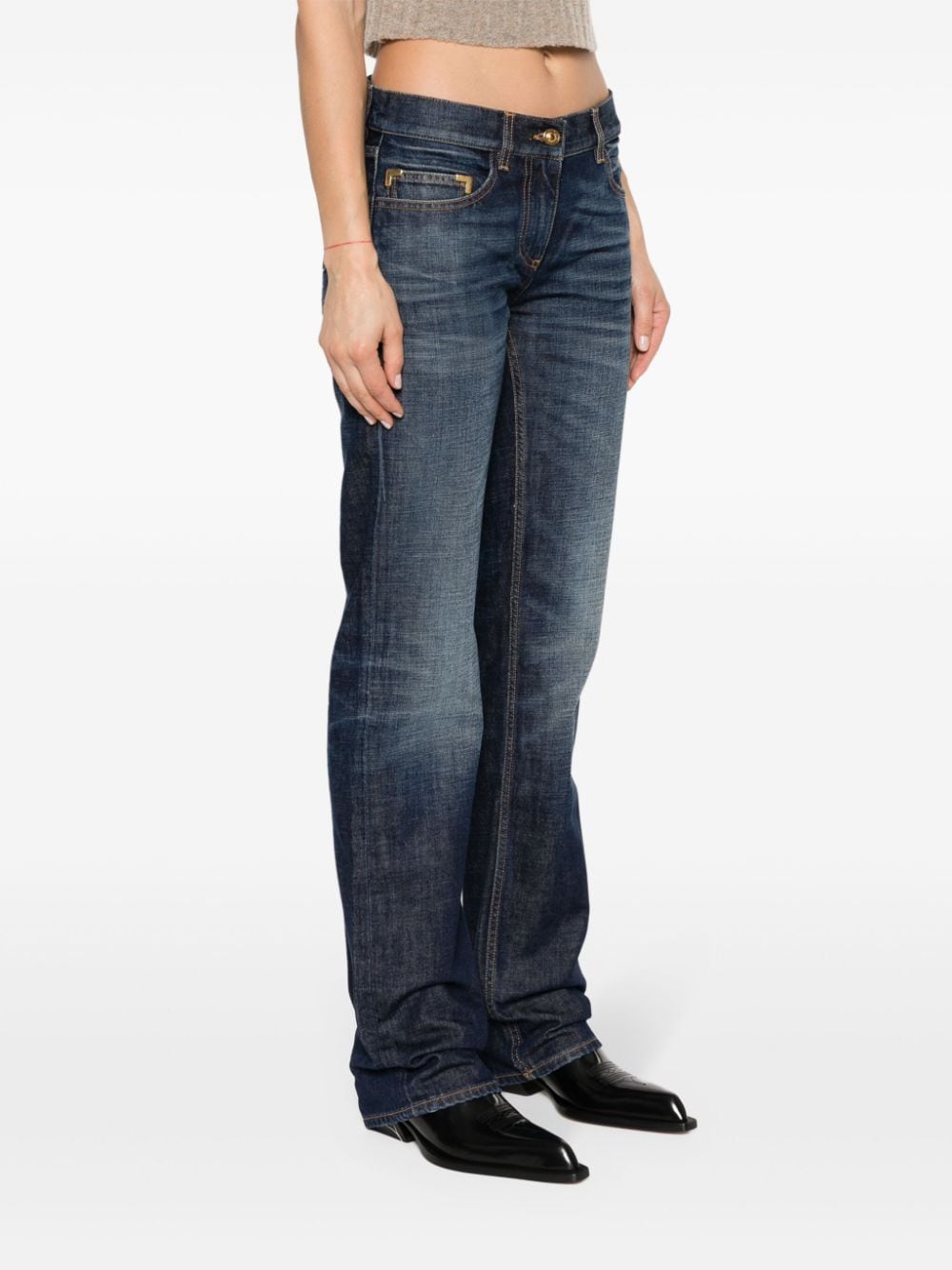 Palm Angels Women's Straight Leg Denim Jeans