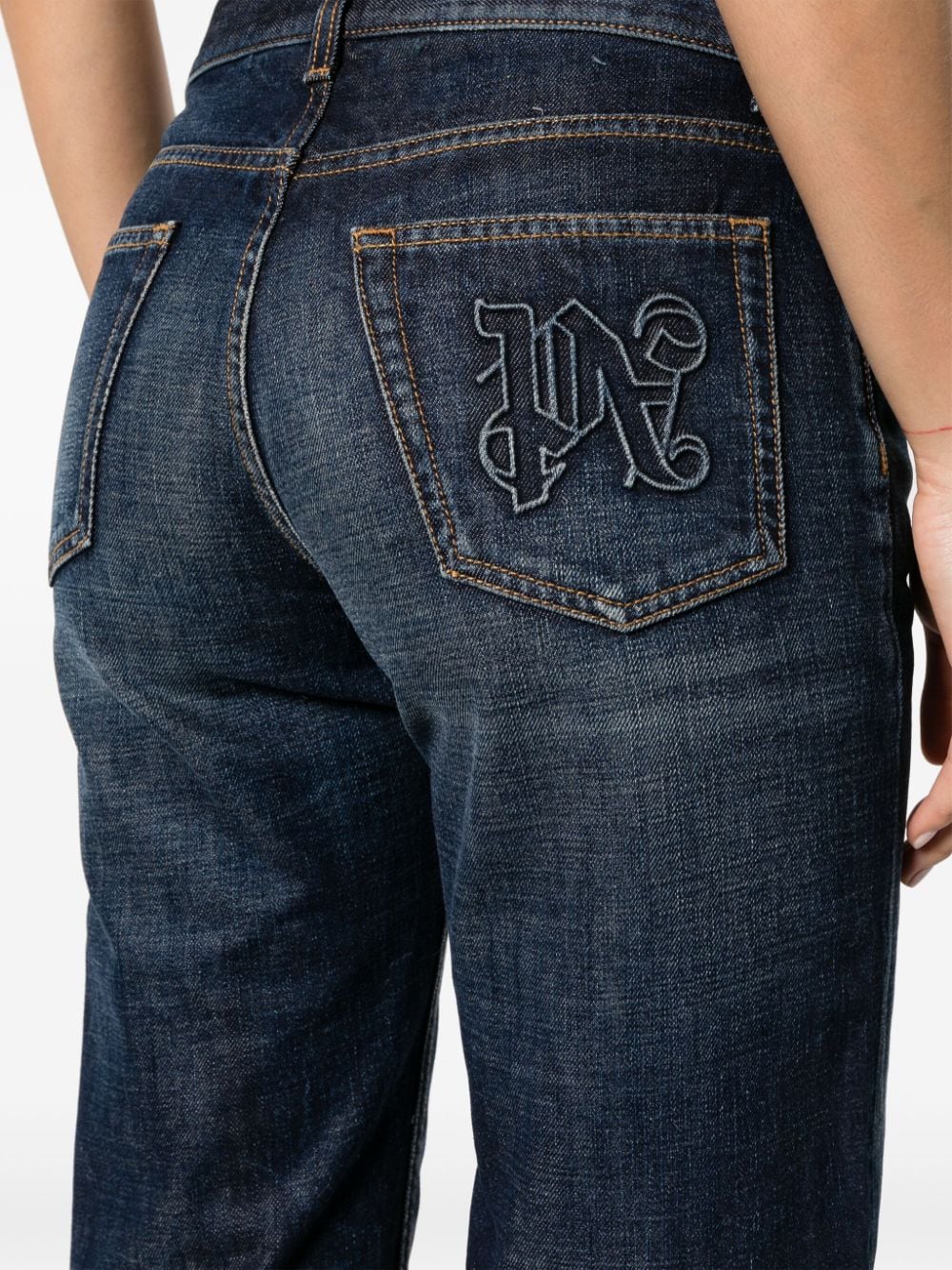 Palm Angels Women's Straight Leg Denim Jeans