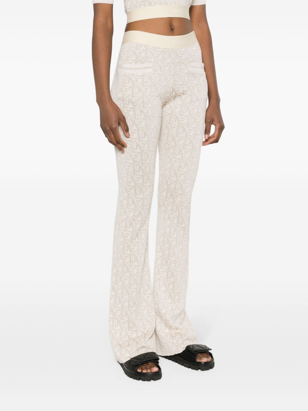 Palm Angels Women's Monogram Jacquard Knit Trousers