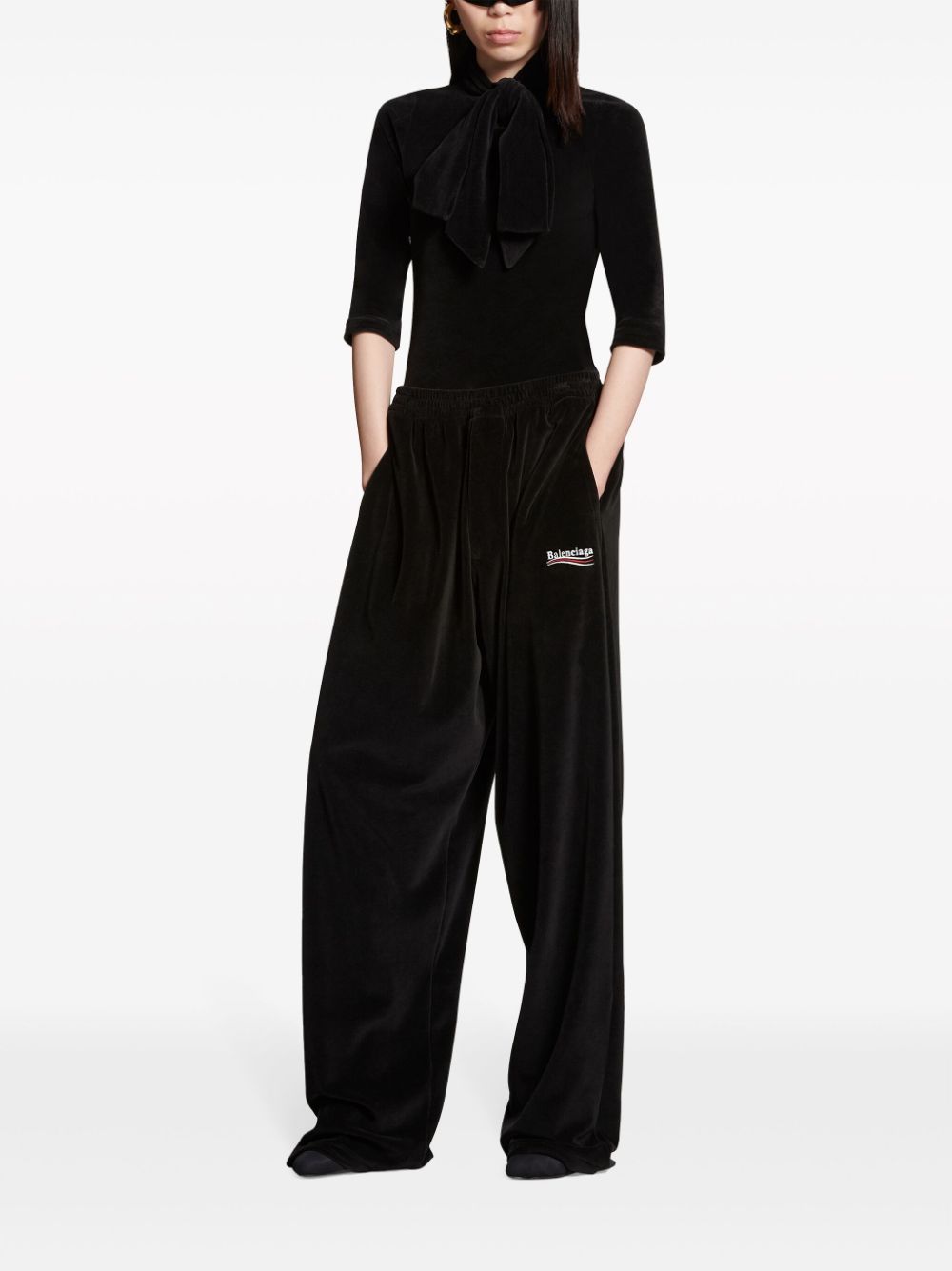 Balenciaga Women's Logo Embroidered Track Pants