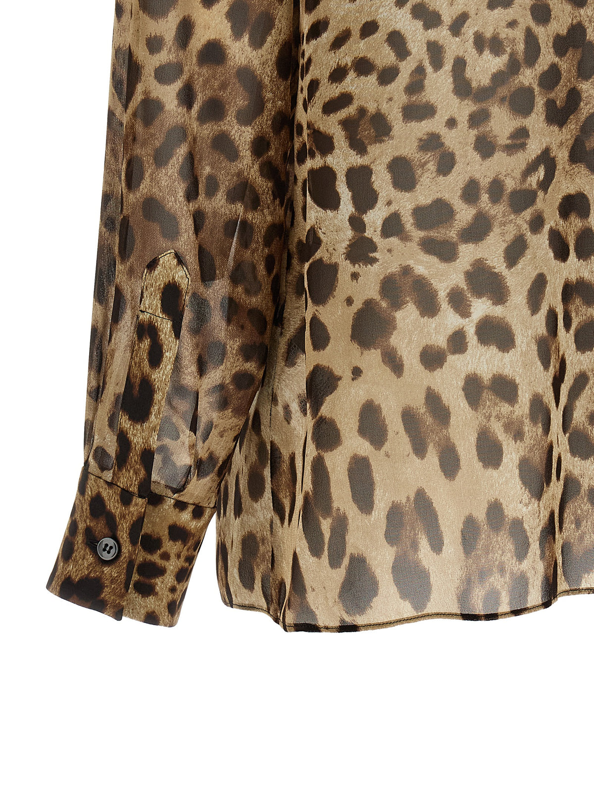Dolce & Gabbana Brown Silk Women's Blouse